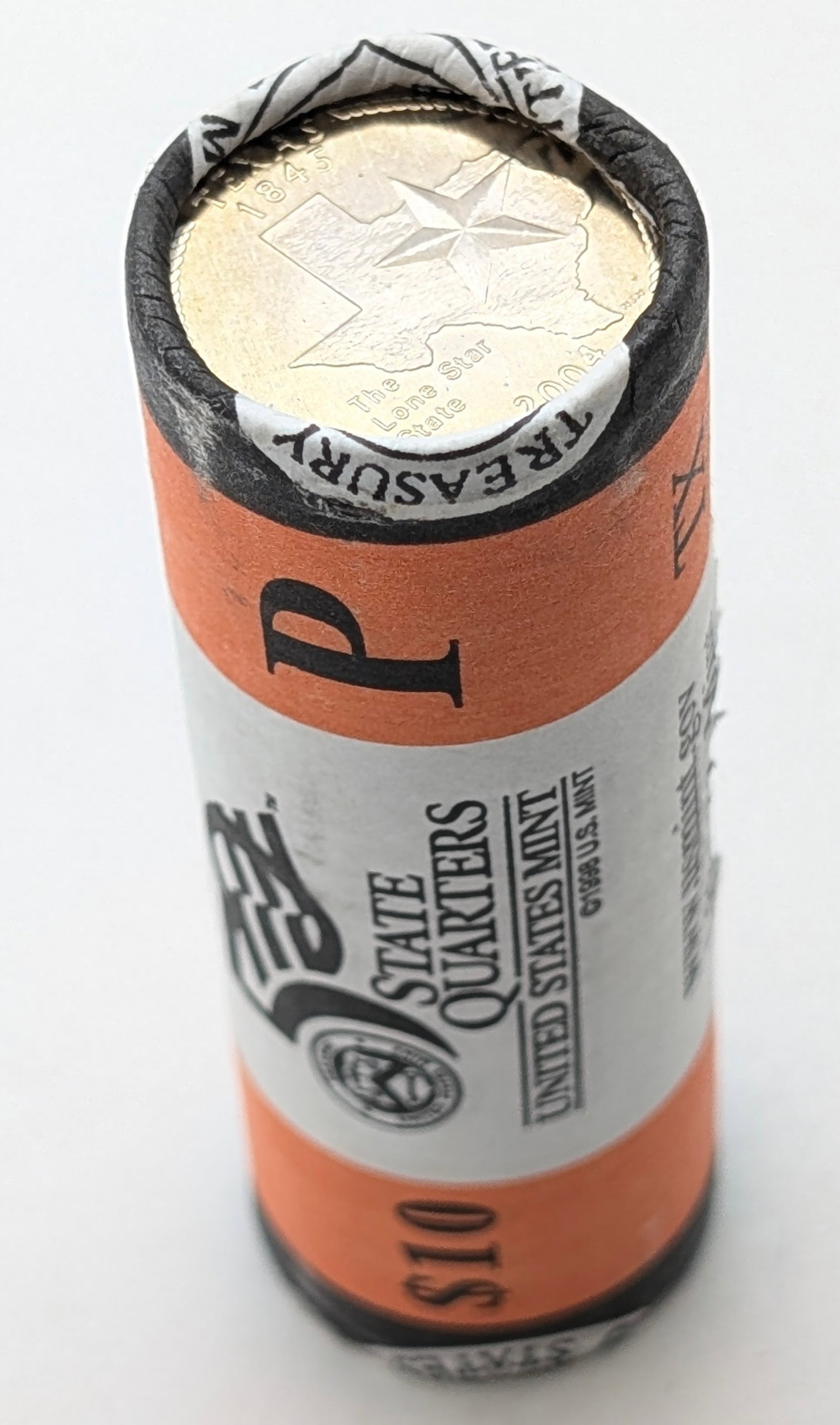 Original US Mint Roll of 40- 2004 Texas State Quarters: Coin