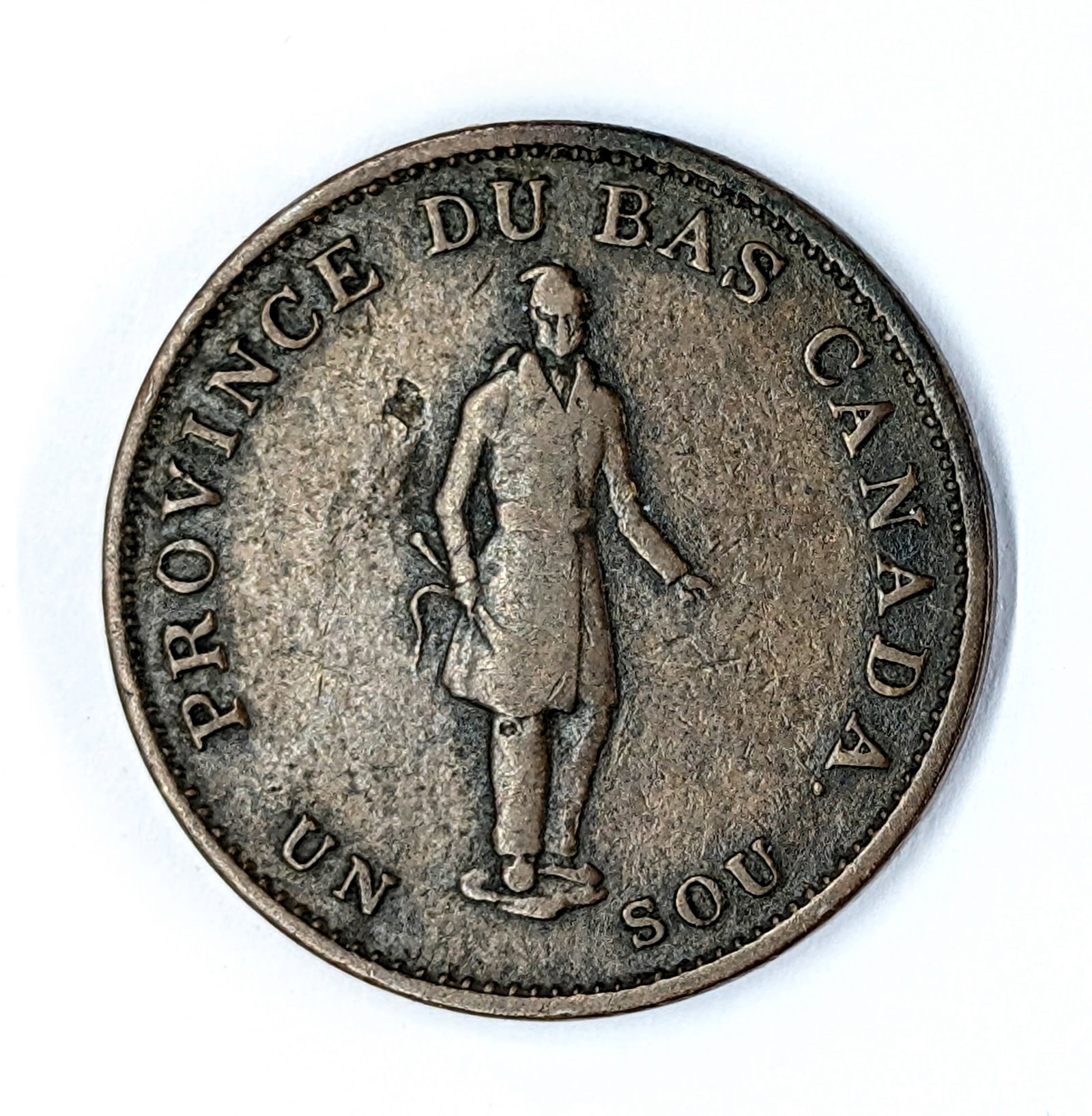 1837 Canadian Bank Token Half Penny: Coin