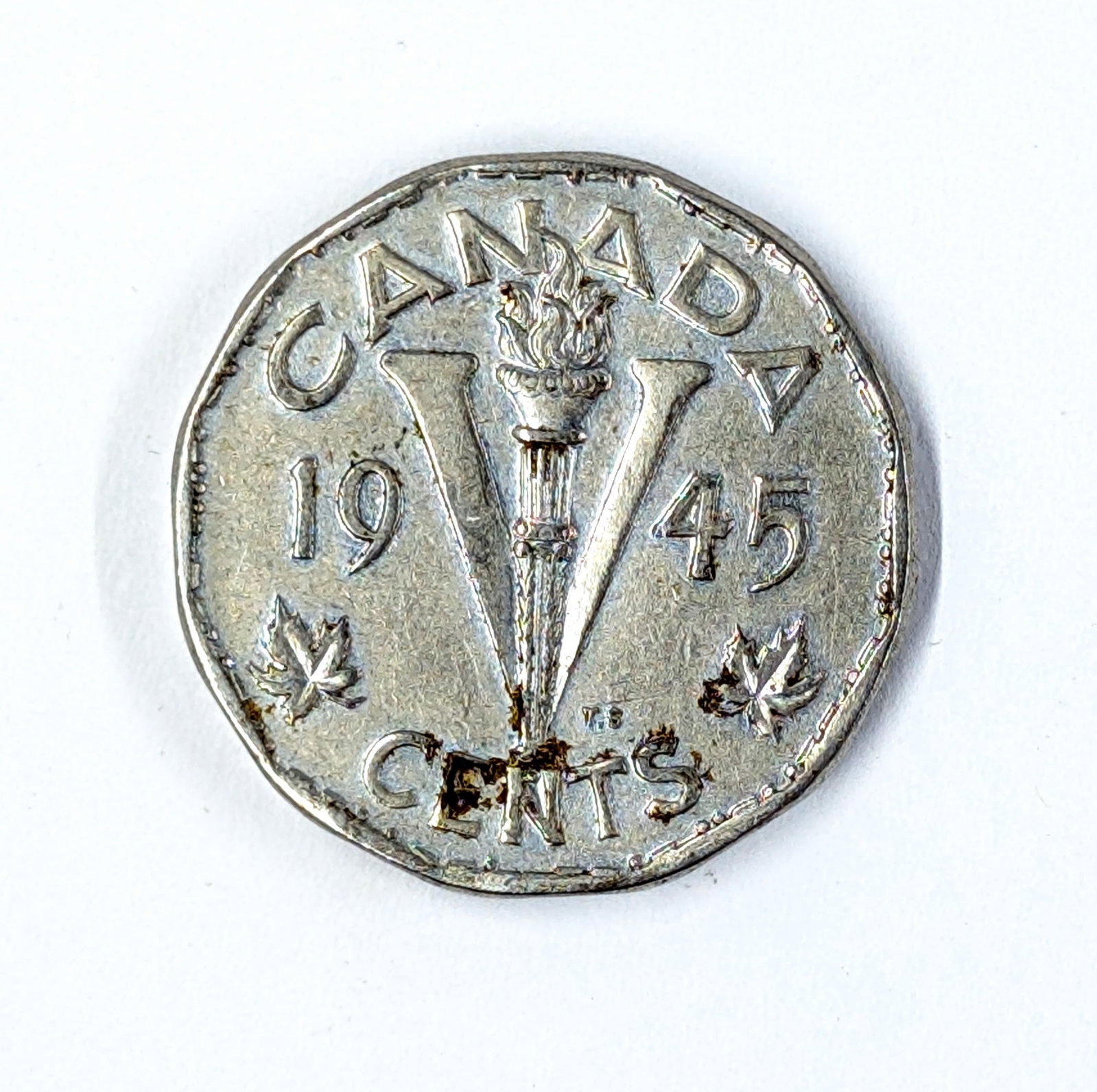 1945 Canadian Victory Nickel: Coin