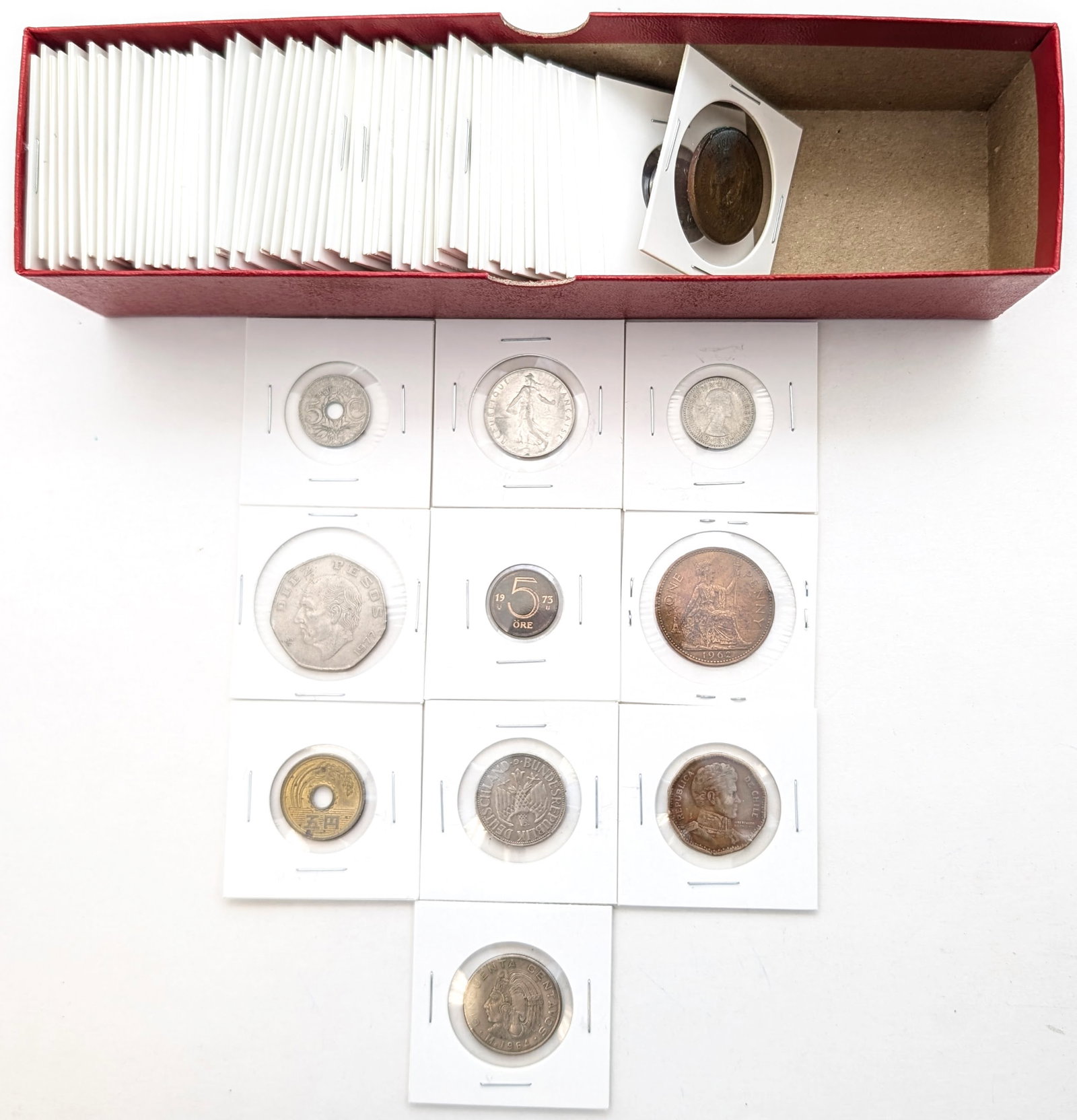 Large Lot of Foreign Coins- Approx 66!: Coin