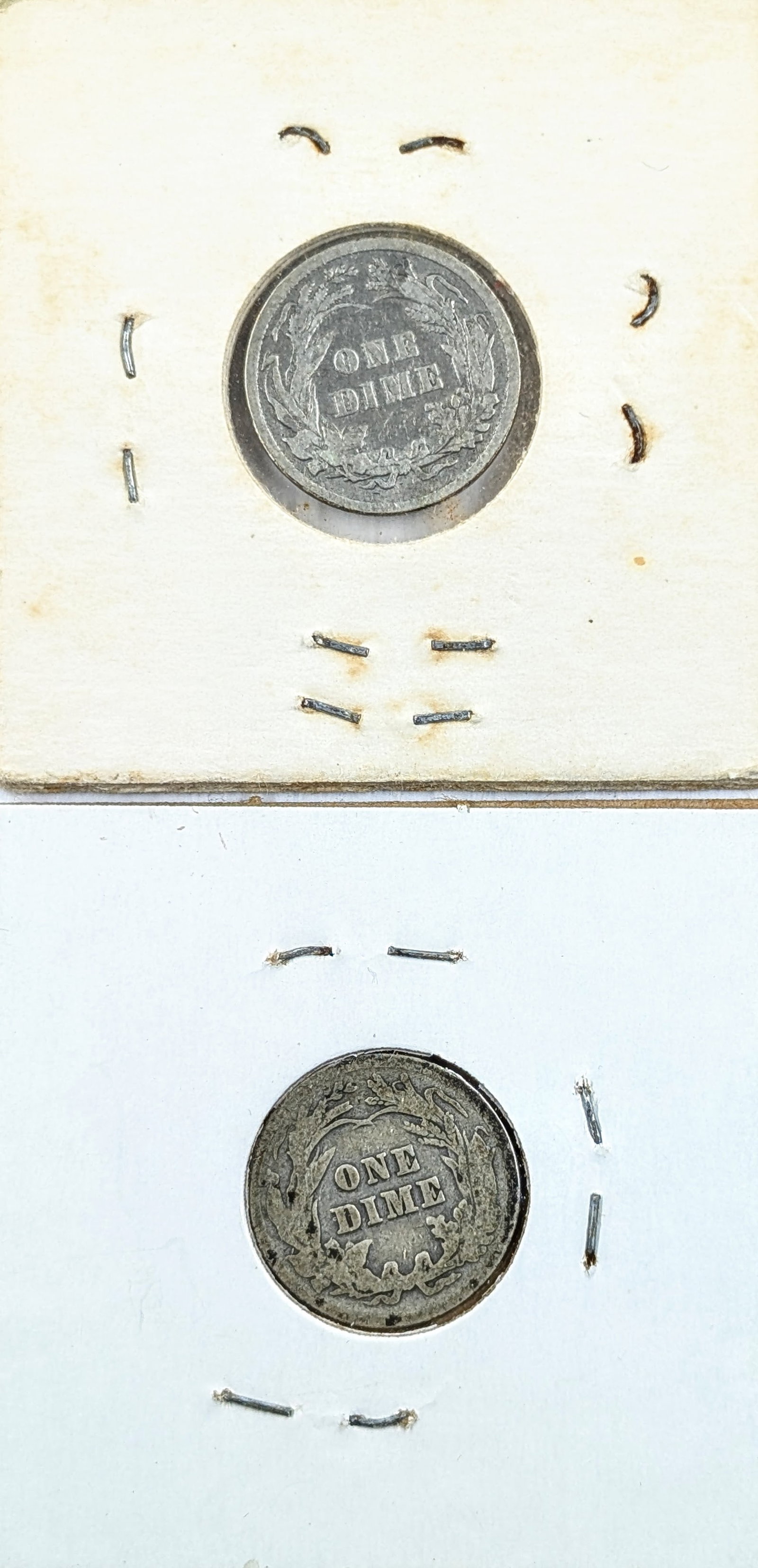Lot of 2 Silver Barber Dimes- 1899, 1903 - 2