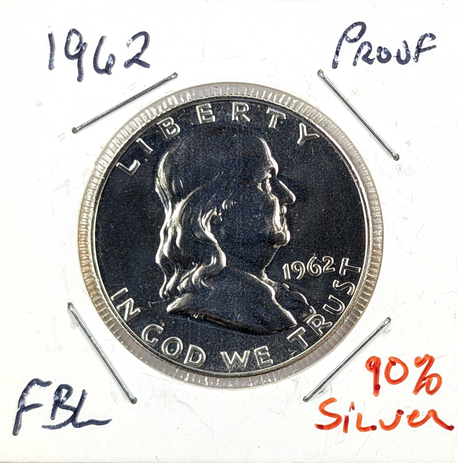 1962 Silver Franklin Half Dollar- Proof: Silver