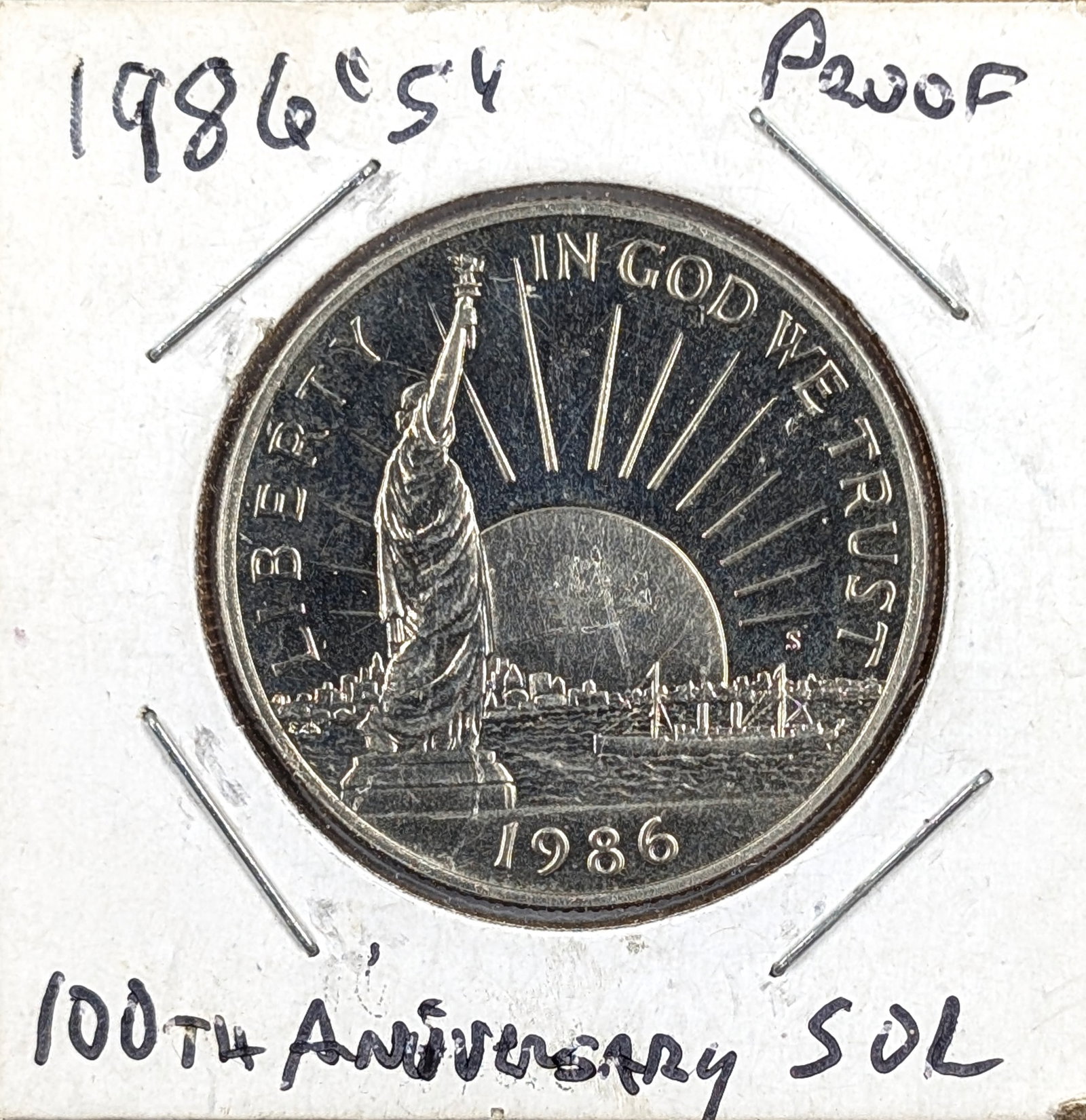 1986-S Statue of Liberty Commemorative Half Dollar- Proof: Coin