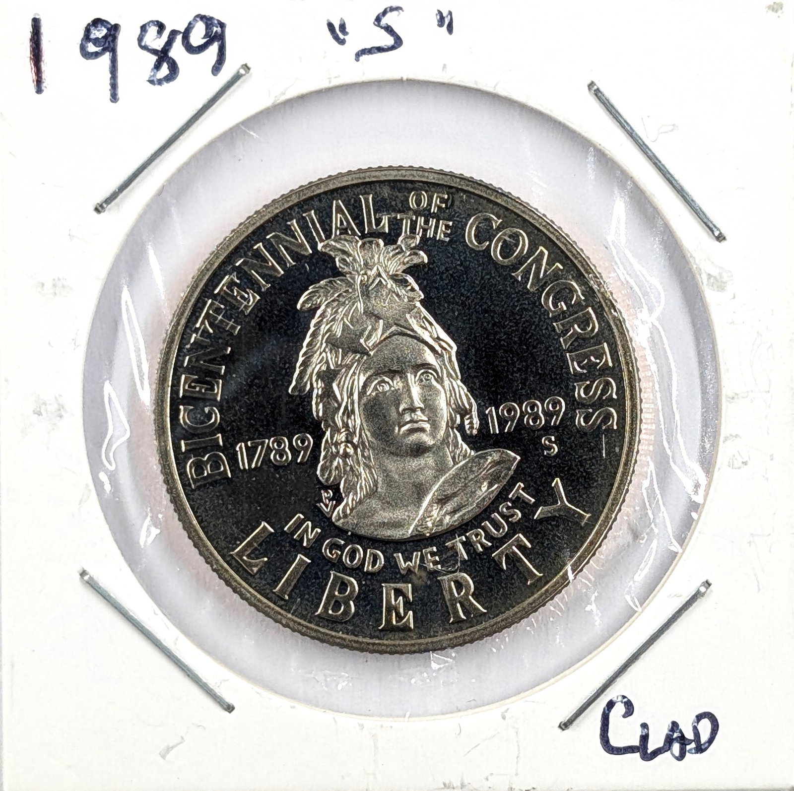 1989-S Congress Bicentennial Commemorative Half Dollar- Proof: Coin