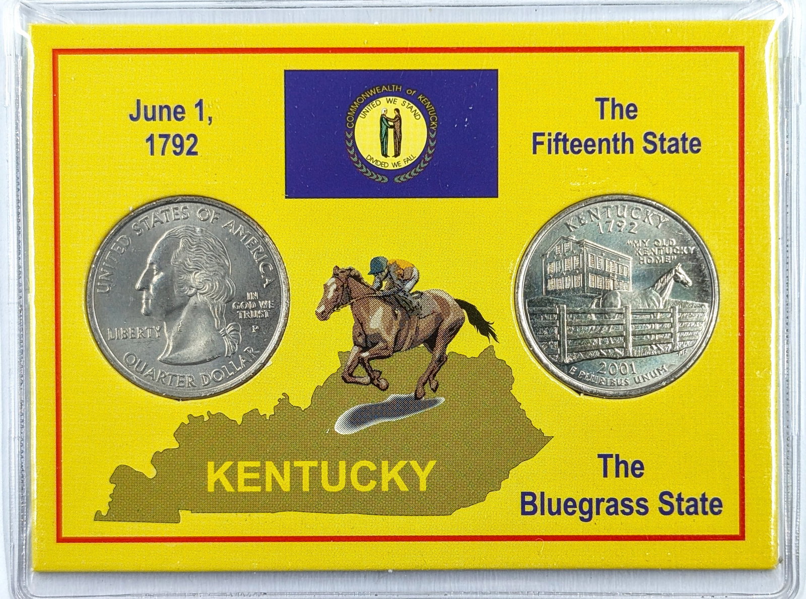 2001 P/D Kentucky State Quarters- 2 Coin Set: Coin