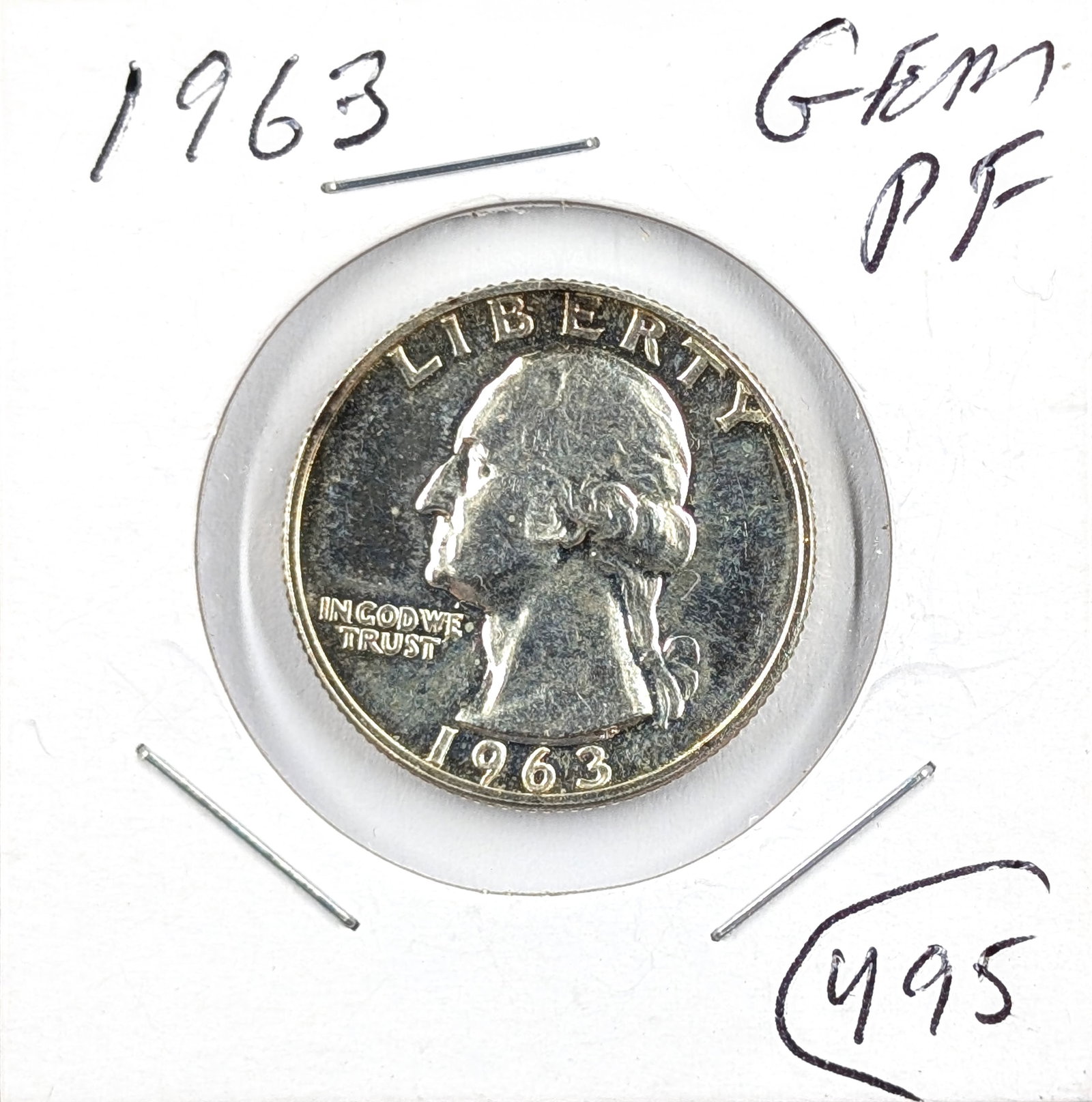 1963 Silver Washington Quarter- Proof: Silver