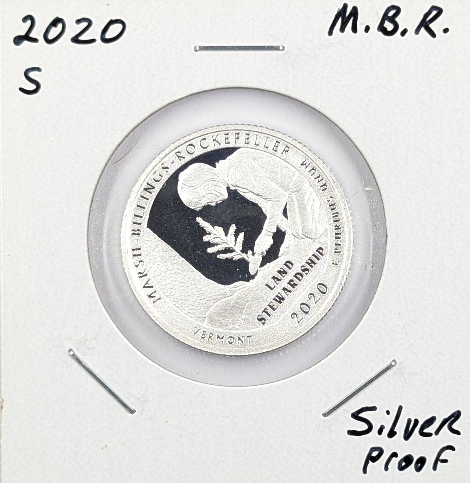 2020-S Silver America the Beautiful Quarter - Marsh-Billings- Rockefeller: Silver