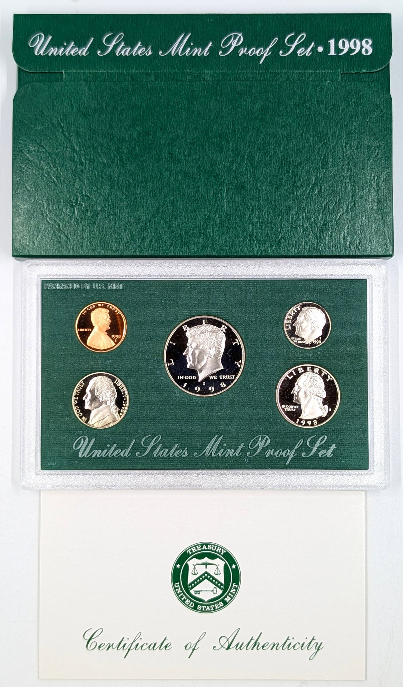 1998 US Mint Proof Set w/ COA: Coin