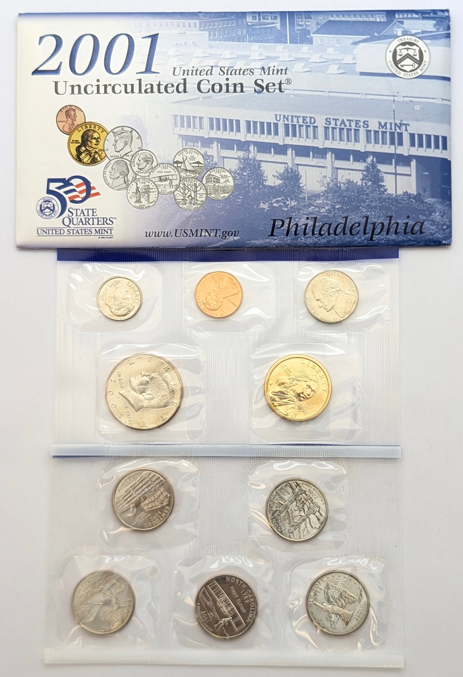 2001 P US Mint Uncirculated Coin Set: Coin