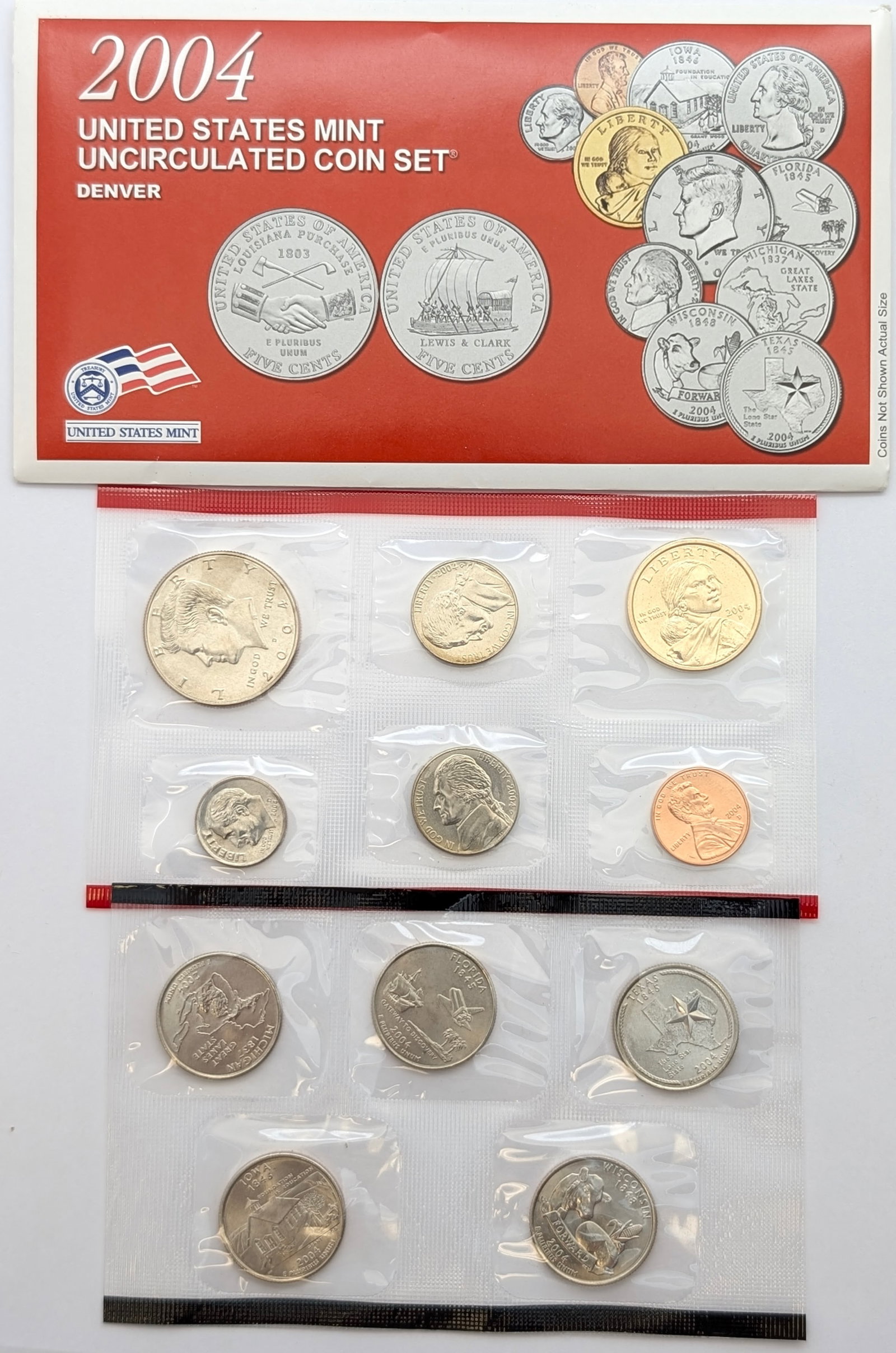 2004 D US Mint Uncirculated Coin Set: Coin