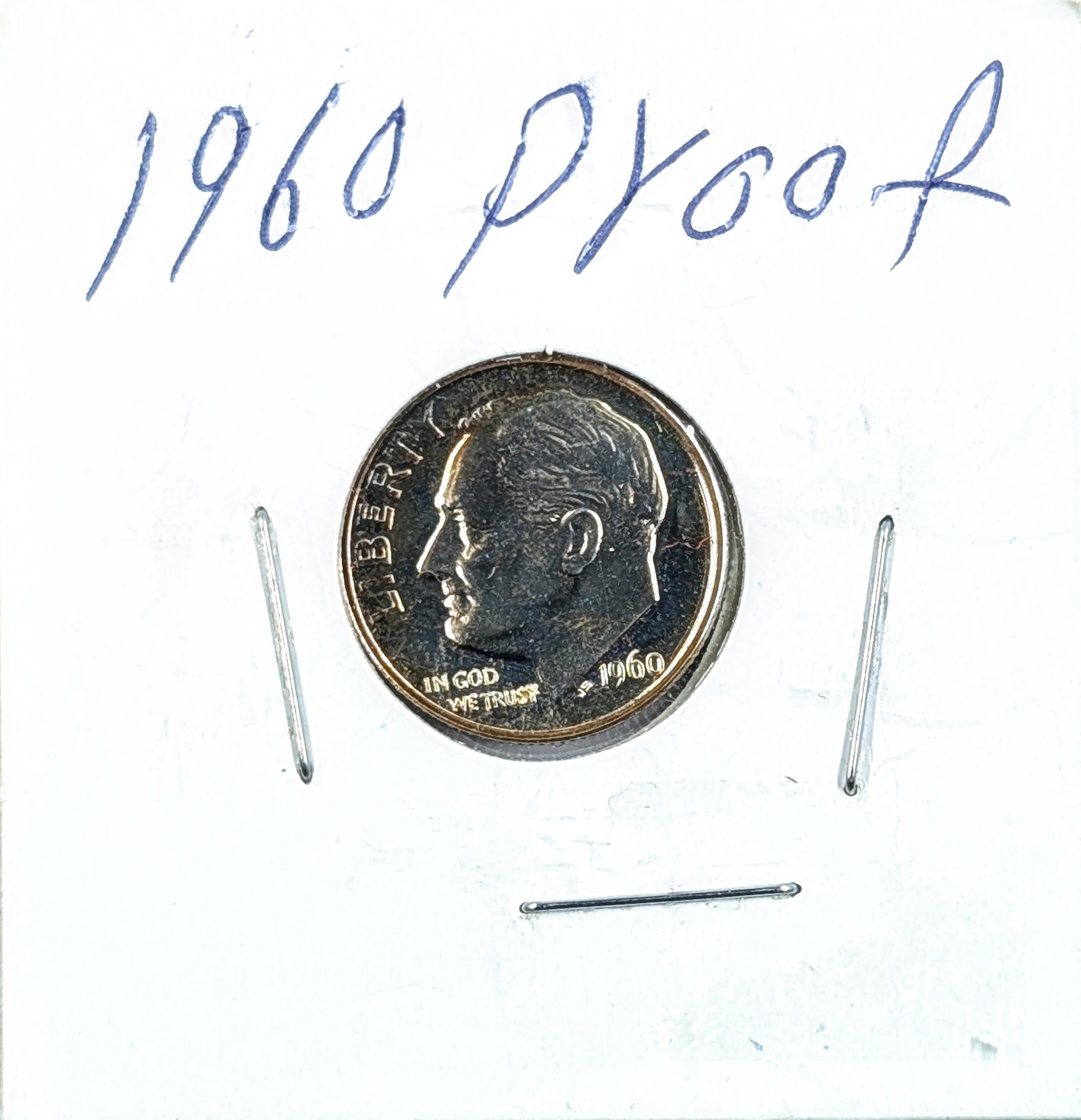 1960 Silver Roosevelt Dime- Proof, Toned: Silver
