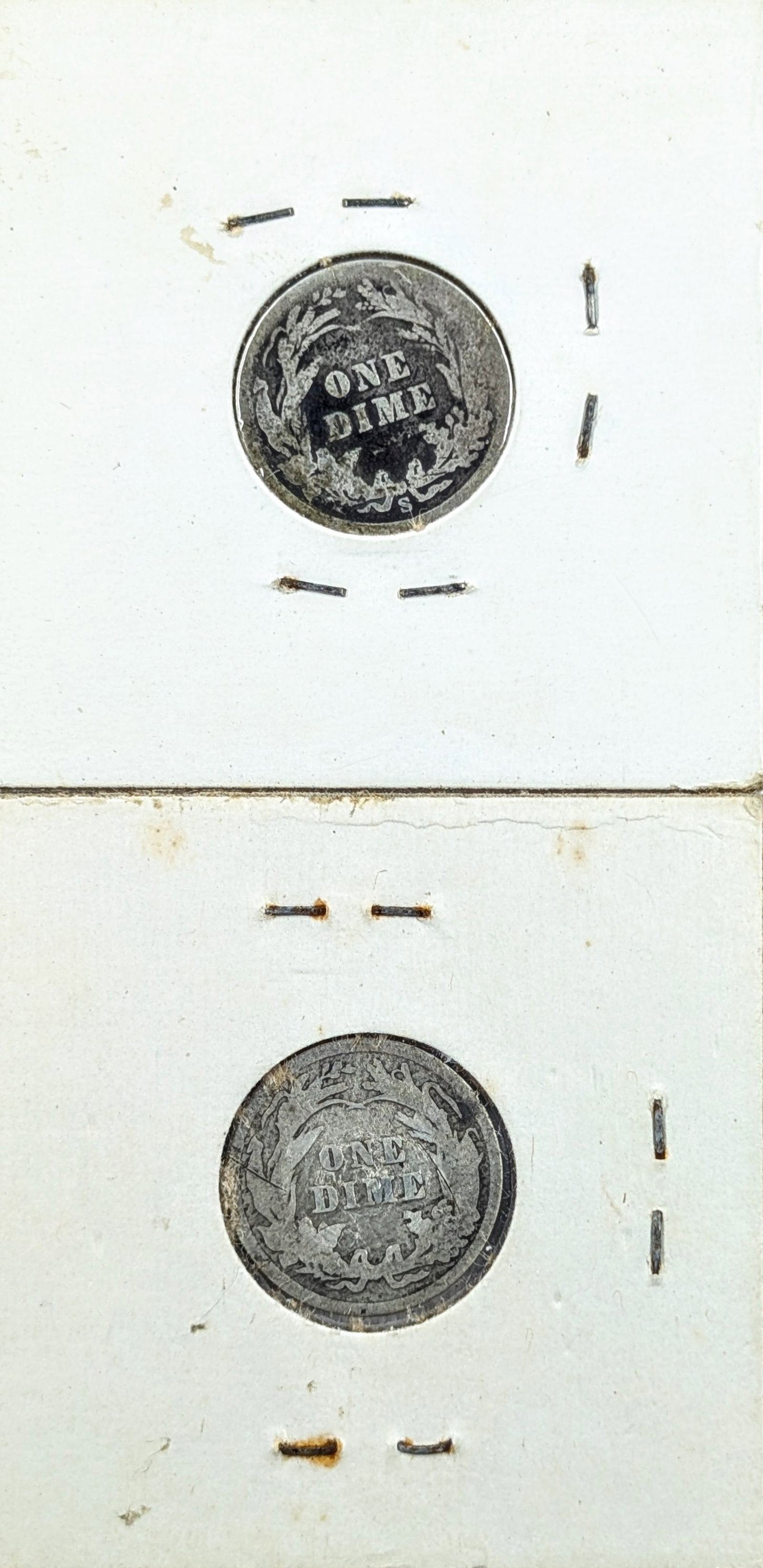 Lot of 2 Silver Barber Dimes- 1906-S, 1910 - 2