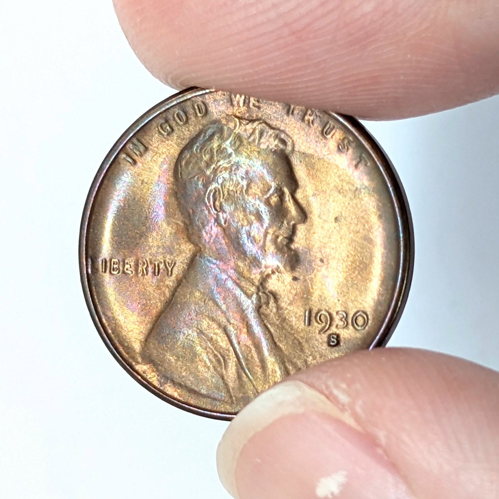 1930-S Wheat Cent - Toned: Coin