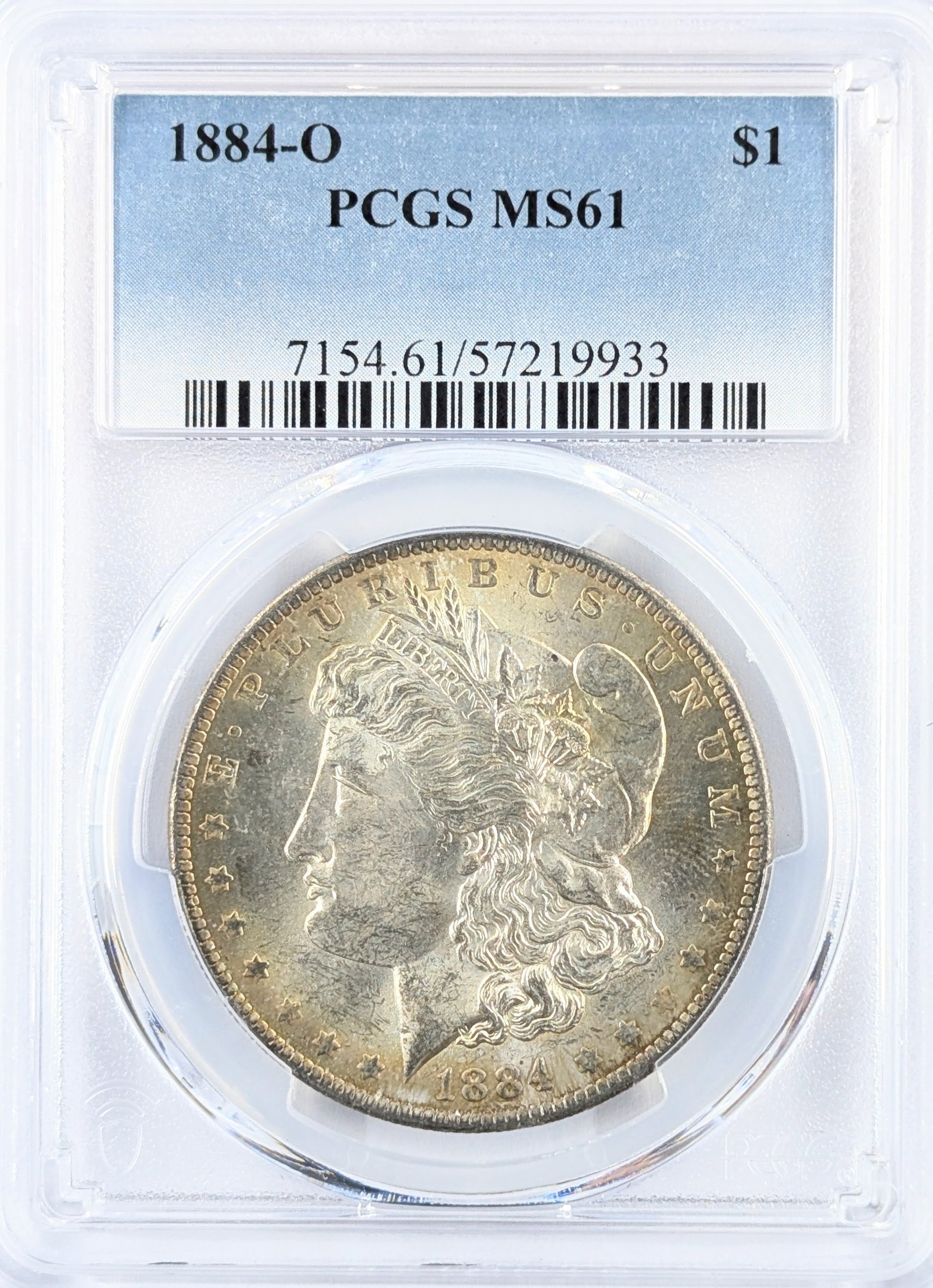 PCGS 1884-O MS61 Morgan Silver Dollar - Toned: Silver
