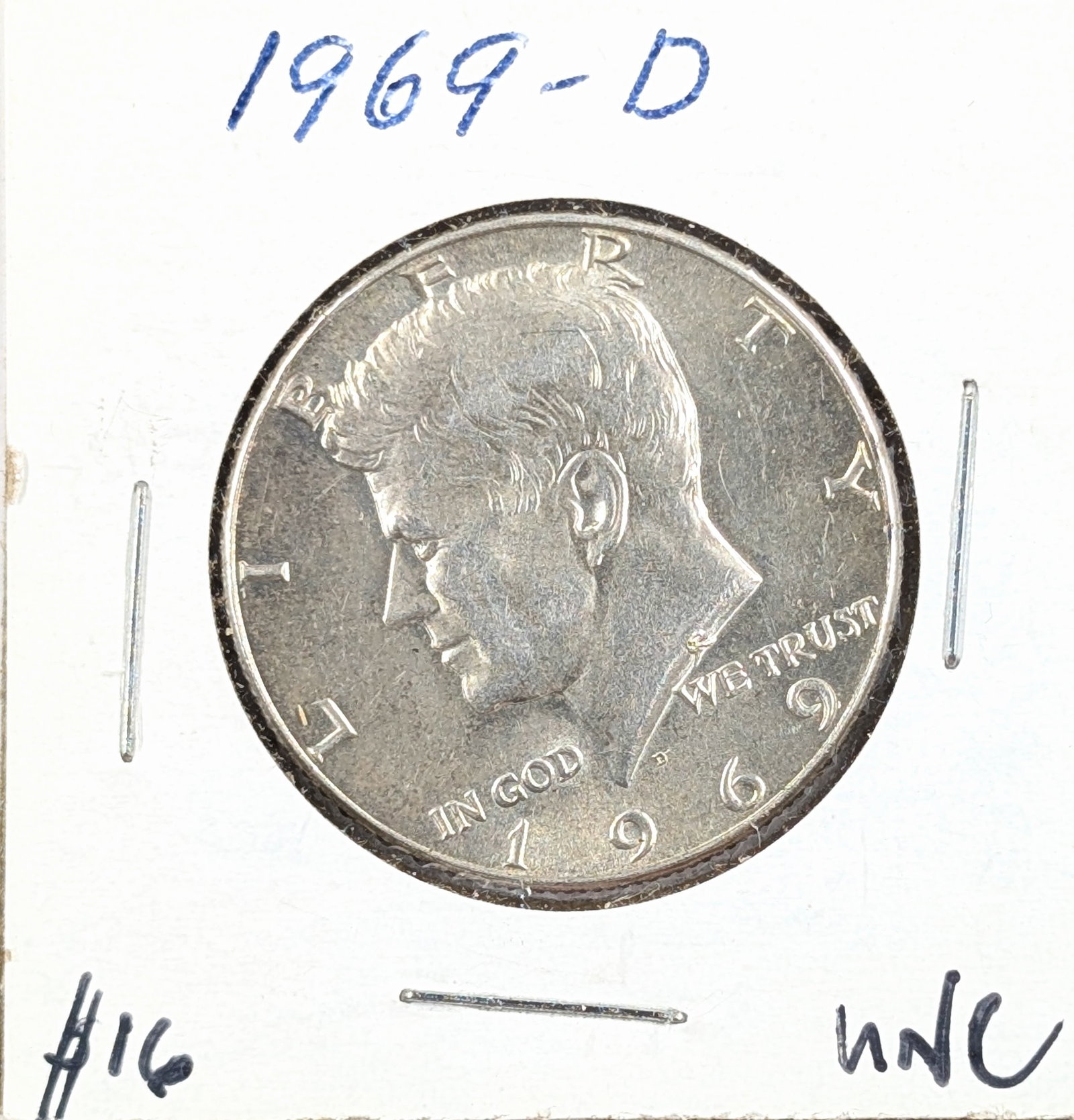 1969-D Silver John F Kennedy Half Dollar - Uncirculated: 40% Silver