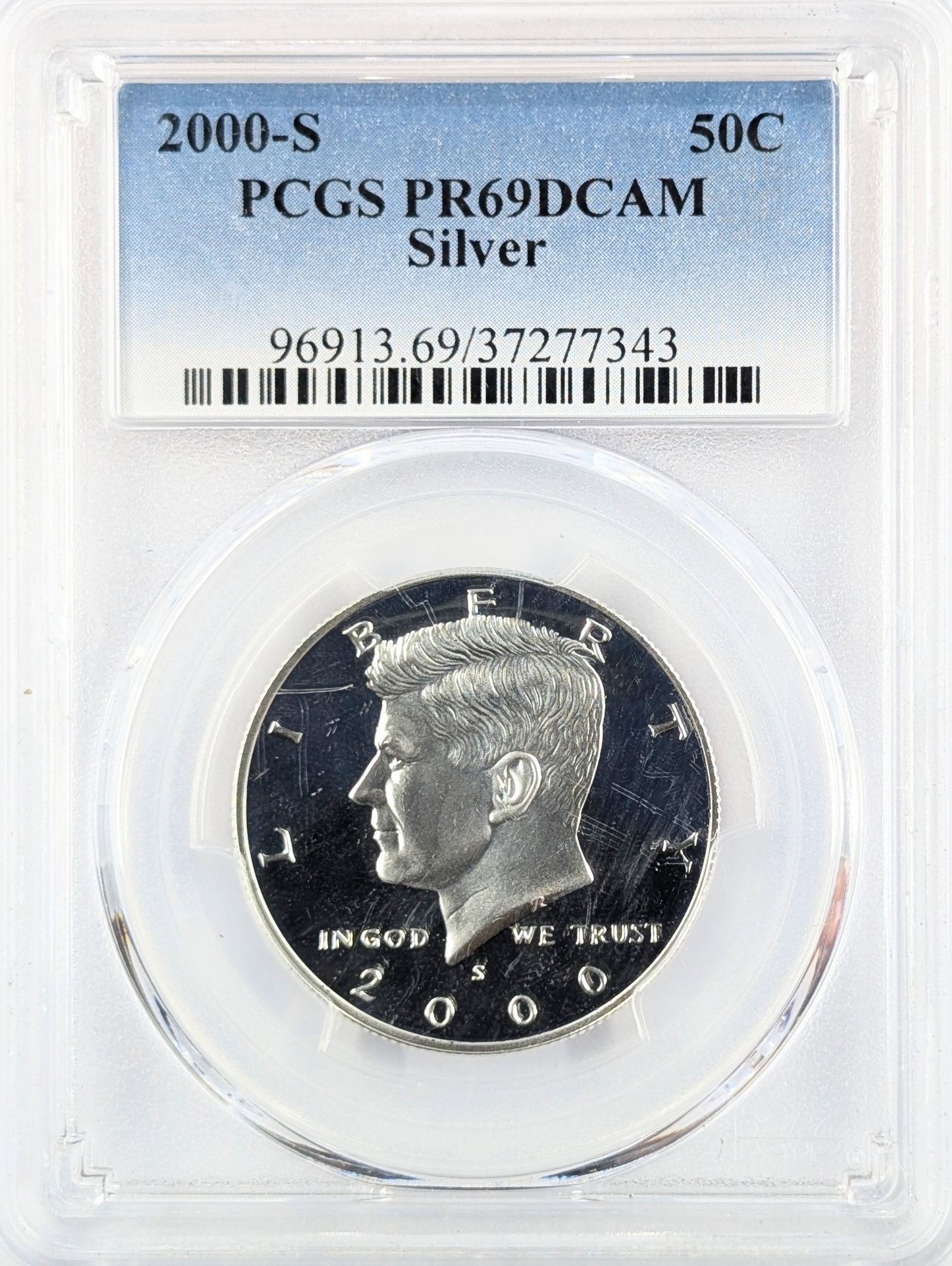PCGS 2000-S PR69 DCAM Silver John F Kennedy Half Dollar (1 of 2)