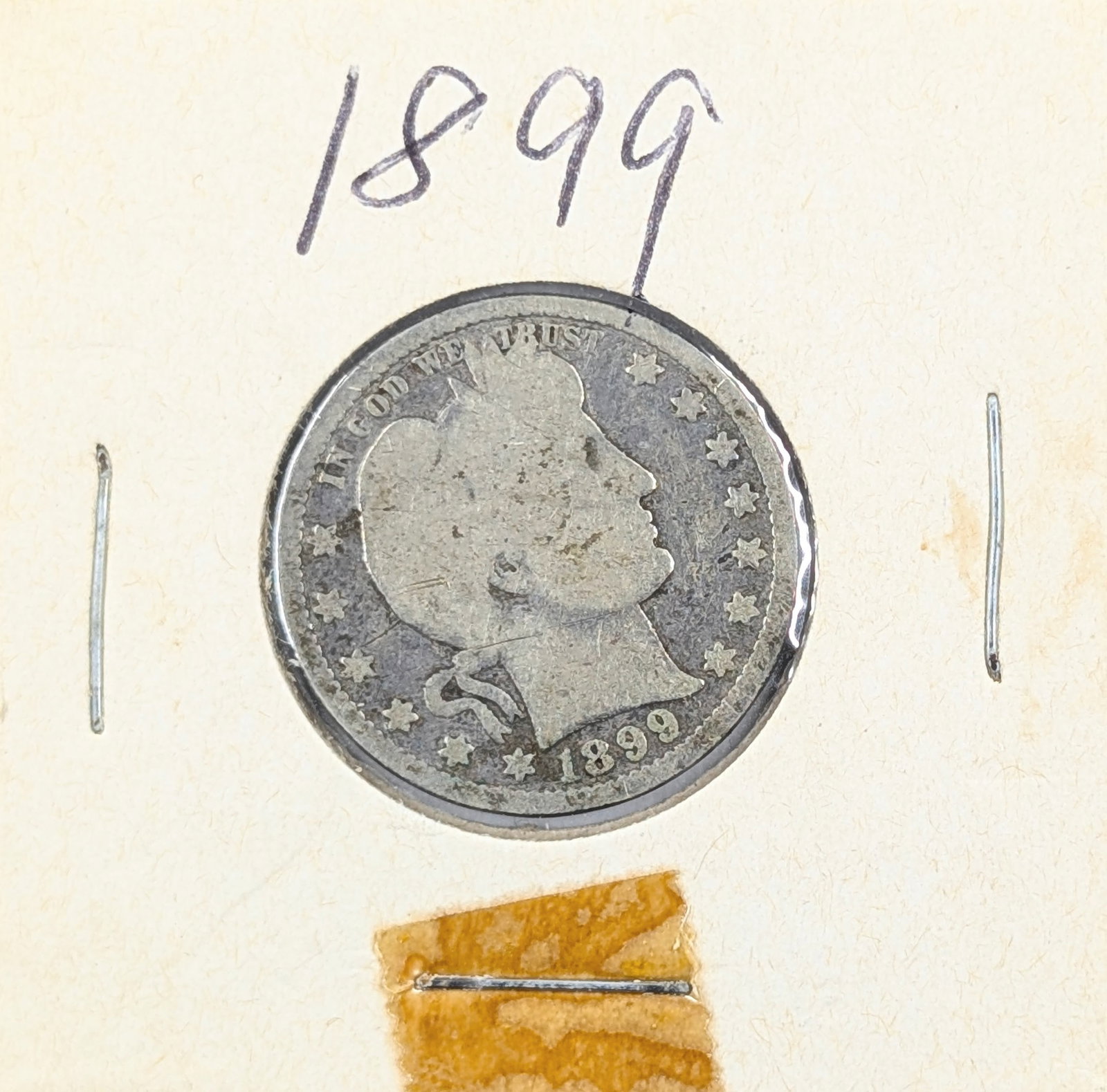 1899 Silver Barber Quarter: Silver