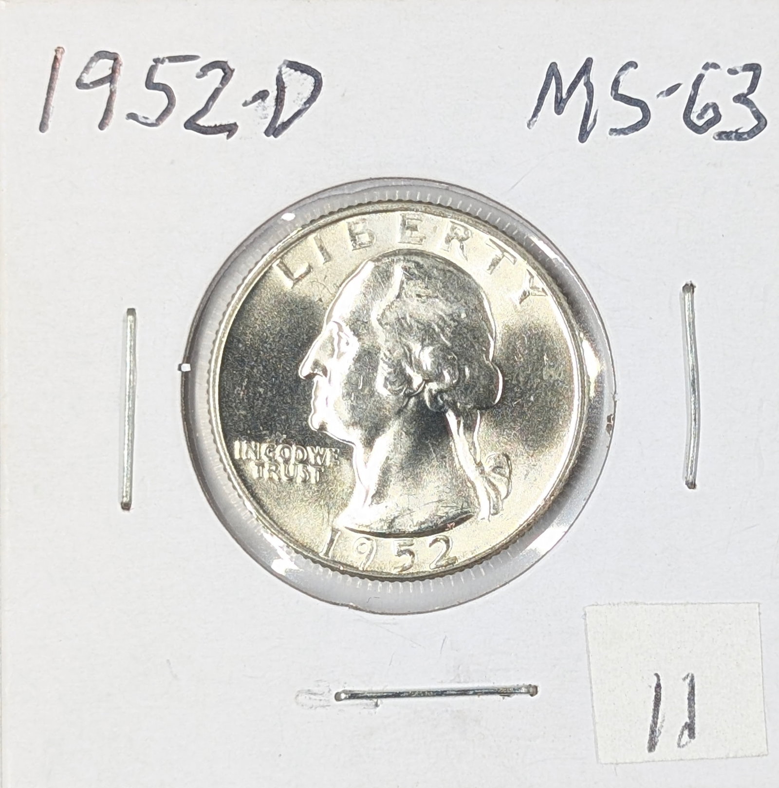1952-D Silver Washington Quarter: Silver