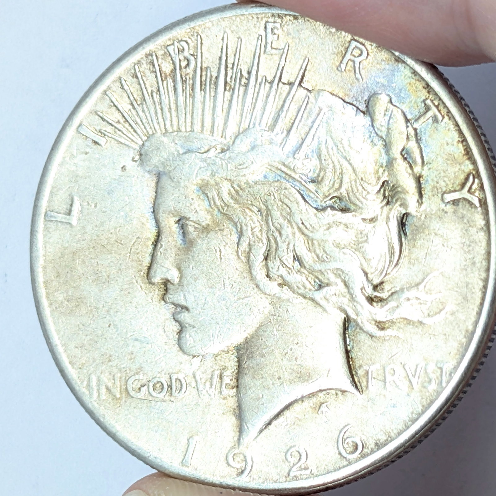 1926-S Silver Peace Dollar - Toned: Silver