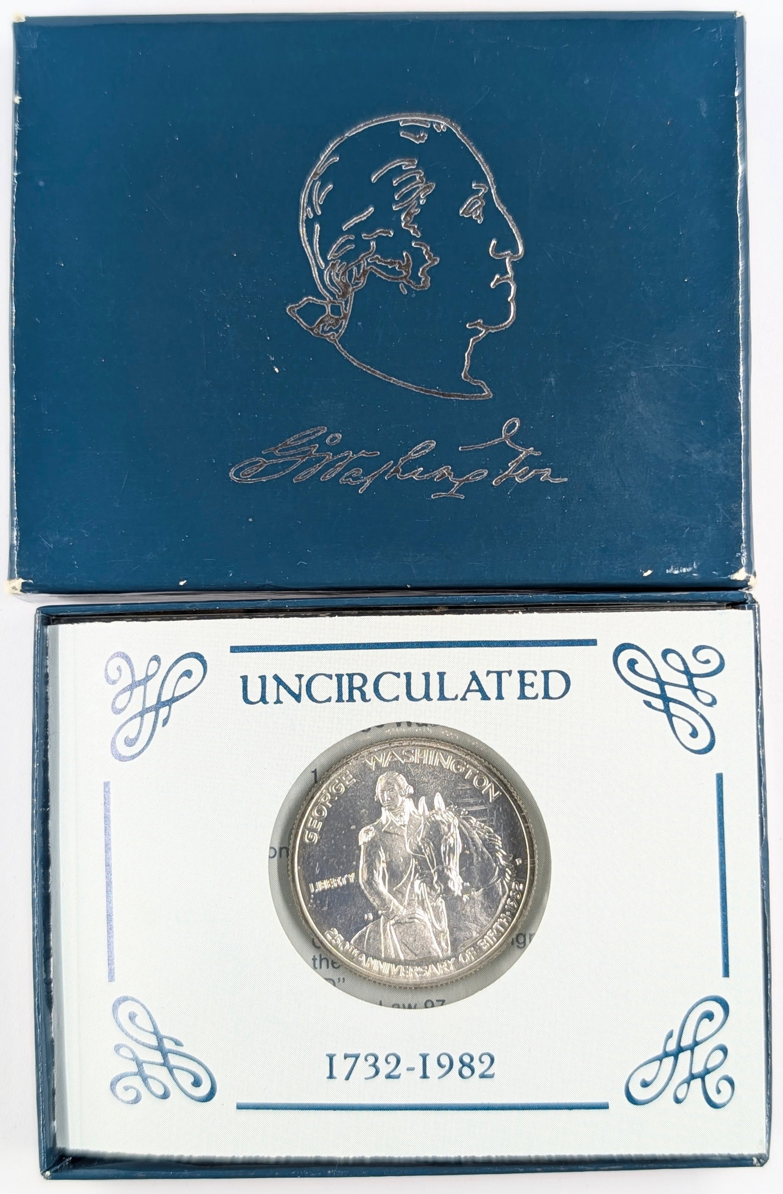 1982-D Uncirculated Silver Washington Commemorative Half Dollar - 250th Anniversary (1 of 3)