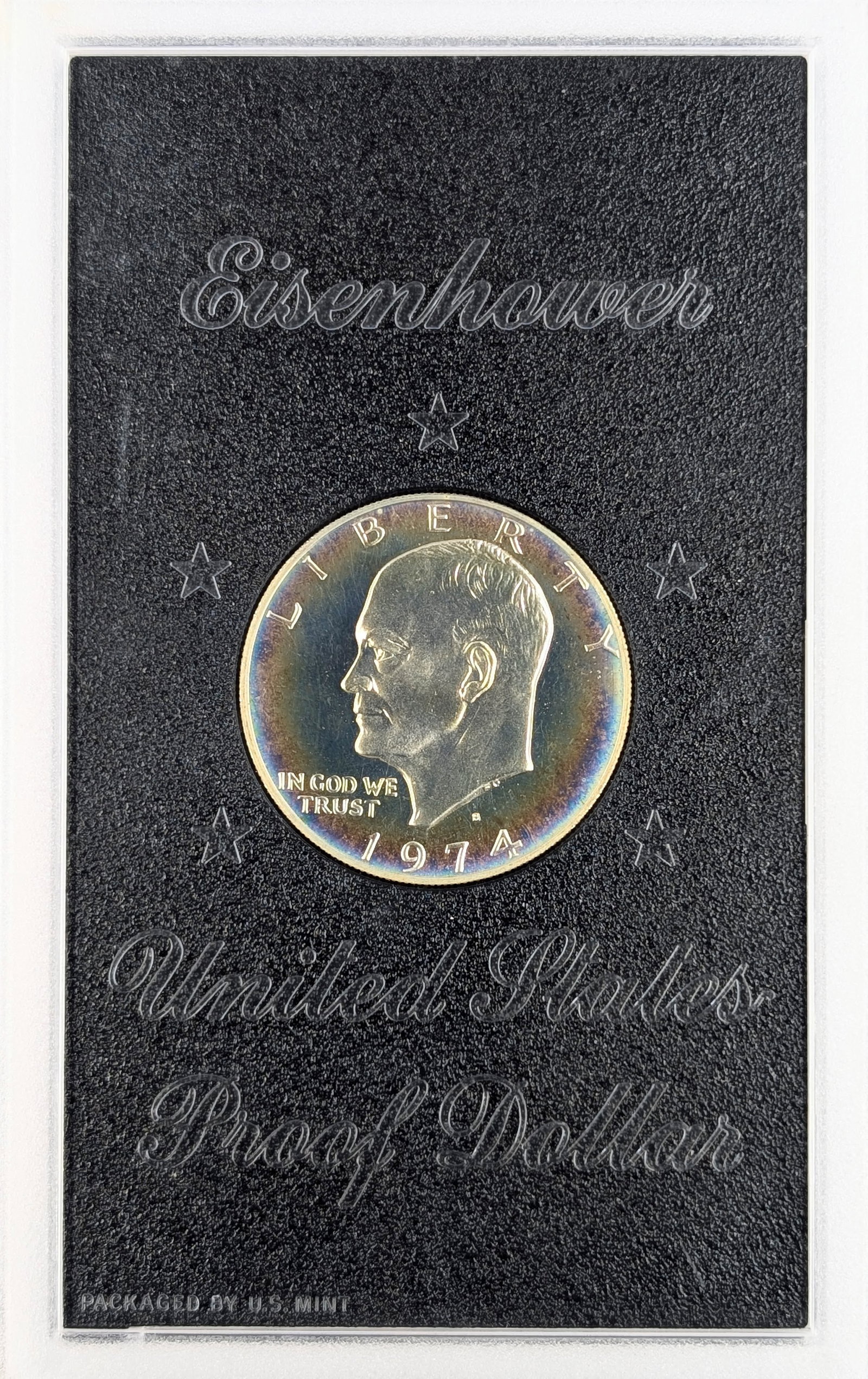 1974-S Eisenhower " Ike" Proof Silver Dollar - Toned: Silver