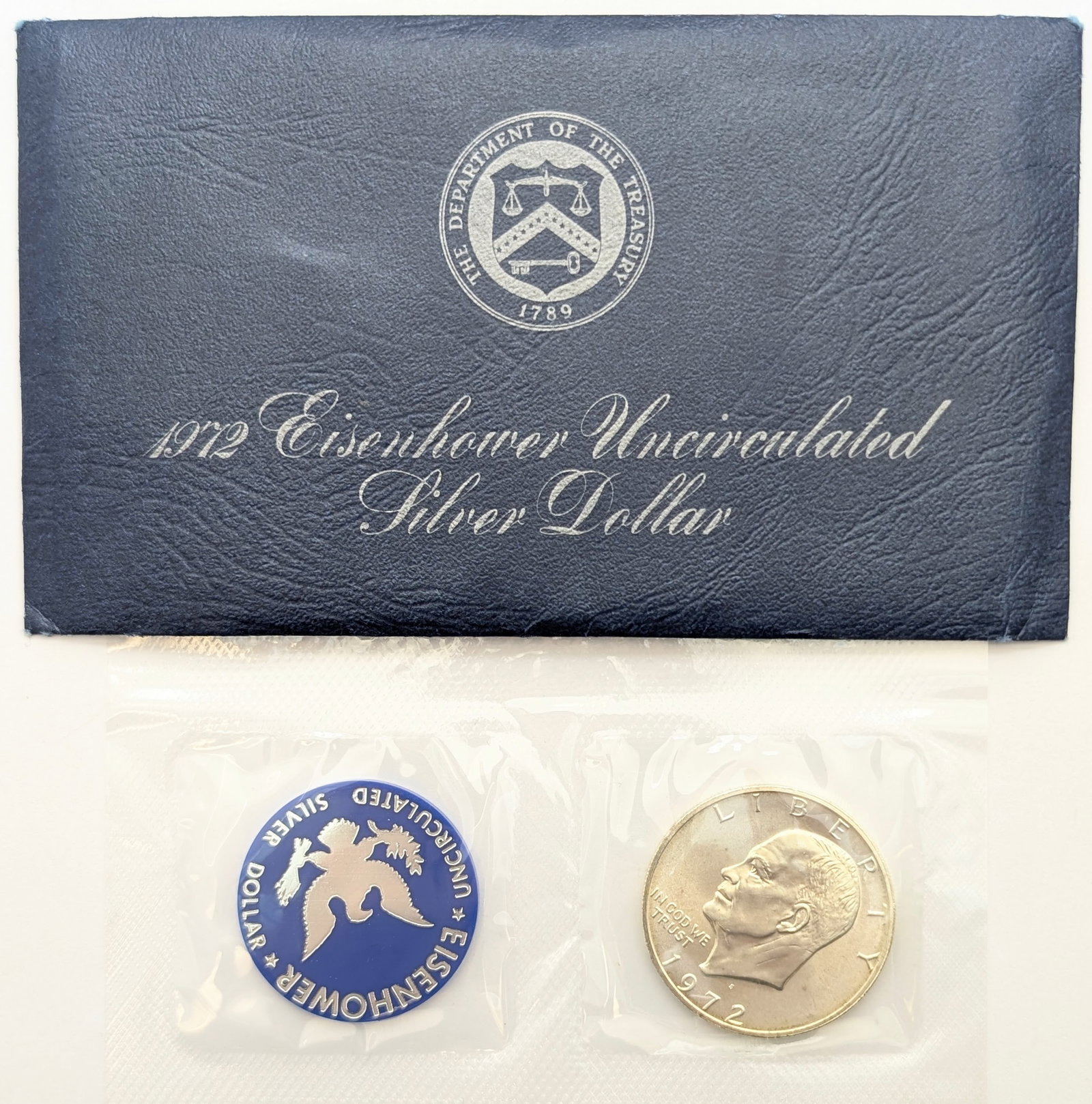 1972-S Eisenhower " Ike" Uncirculated Silver Dollar: Silver