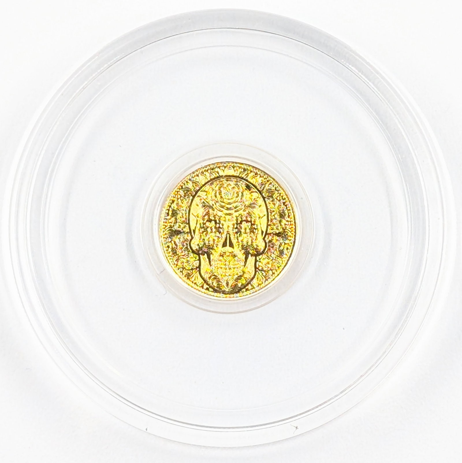 1/200th Ounce Fine .999 Gold Mini-Round - Dia de Los Muertos: Gold