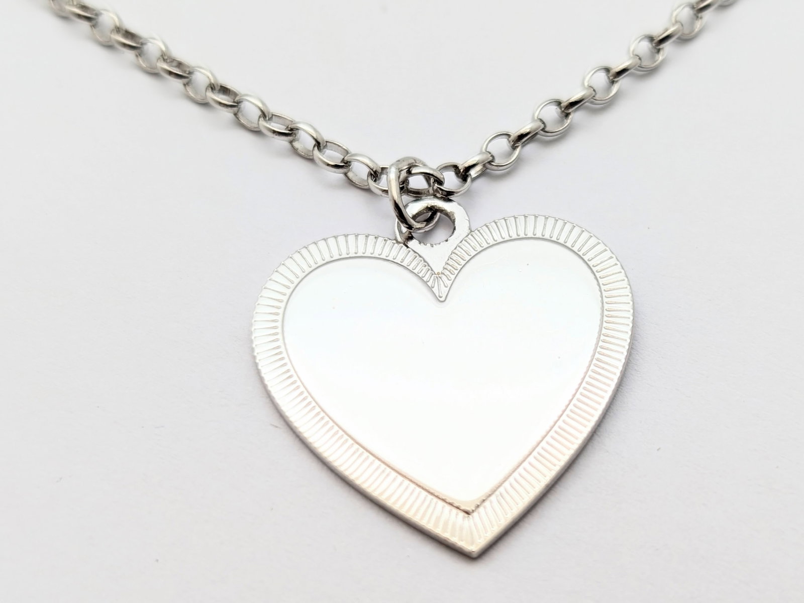 Sterling Silver Heart 3-Tier Chain Necklace - 16.37g - 3