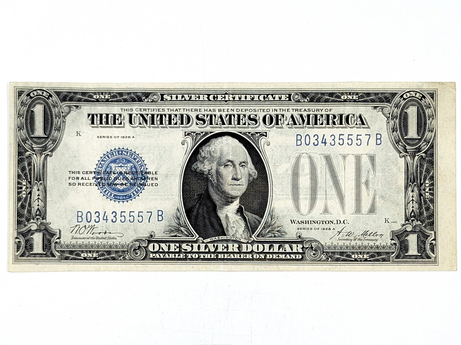 Funnyback 1928-A $1 Note - Silver Certificate - 2