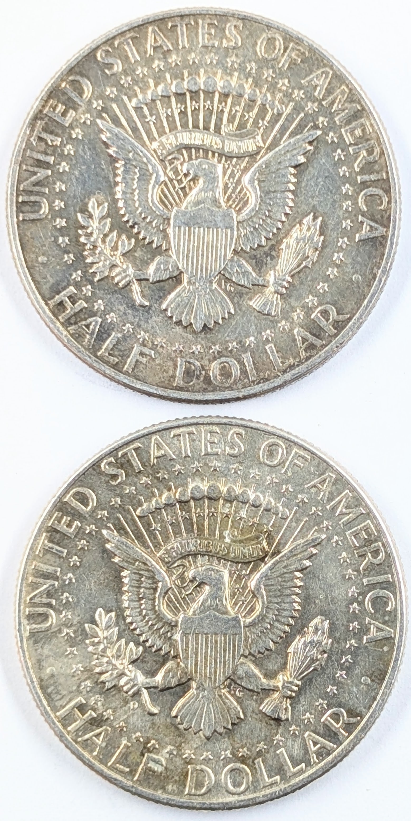 Lot of 2 Silver 1964 John F Kennedy Half Dollars - 2