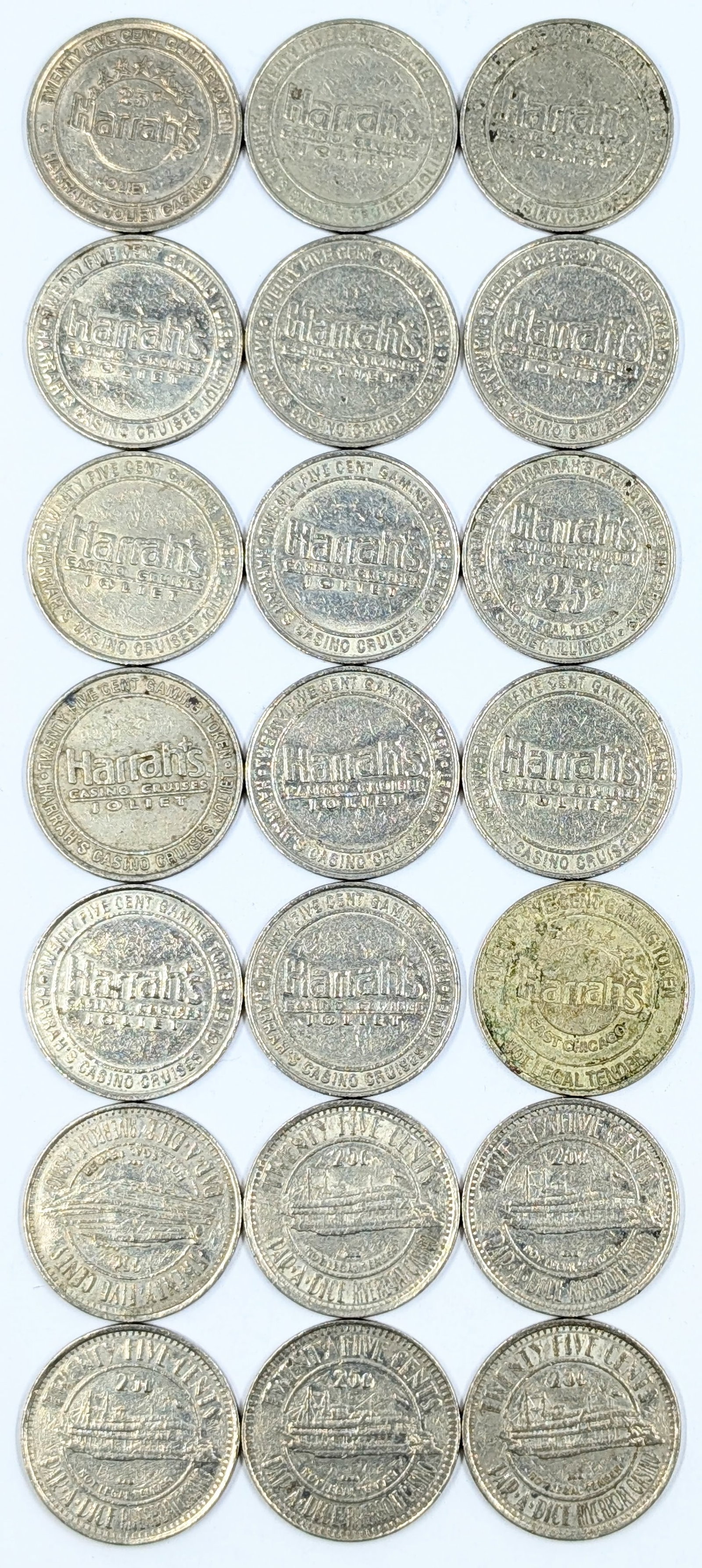 Lot of 21 Harrah's Casino Cruises Tokens (1 of 2)
