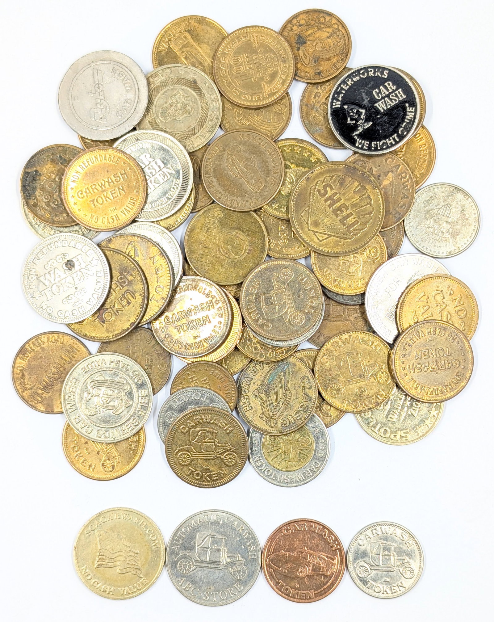 Large Lot of Vintage Car Wash Tokens (1 of 4)