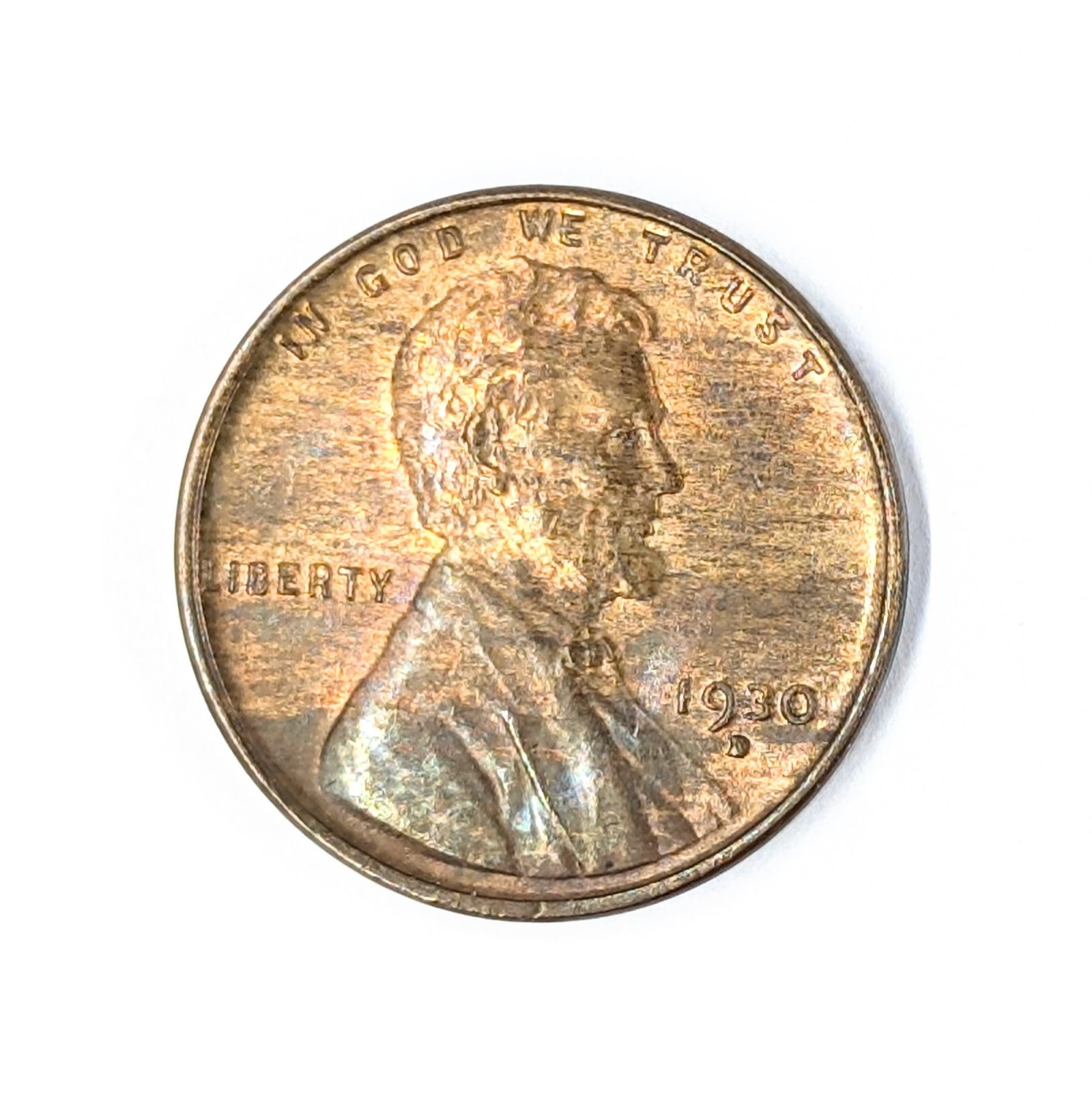 1930-D Wheat Cent - Toned - 3