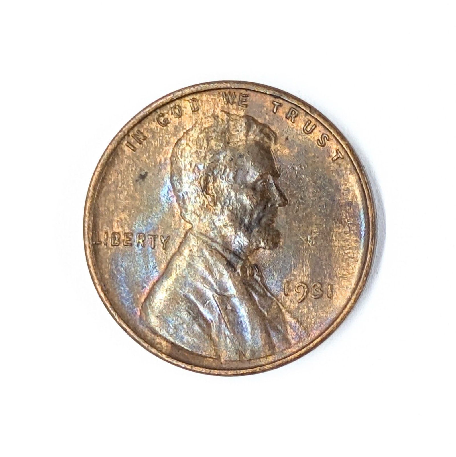 1931 Wheat Cent - Toned - 3