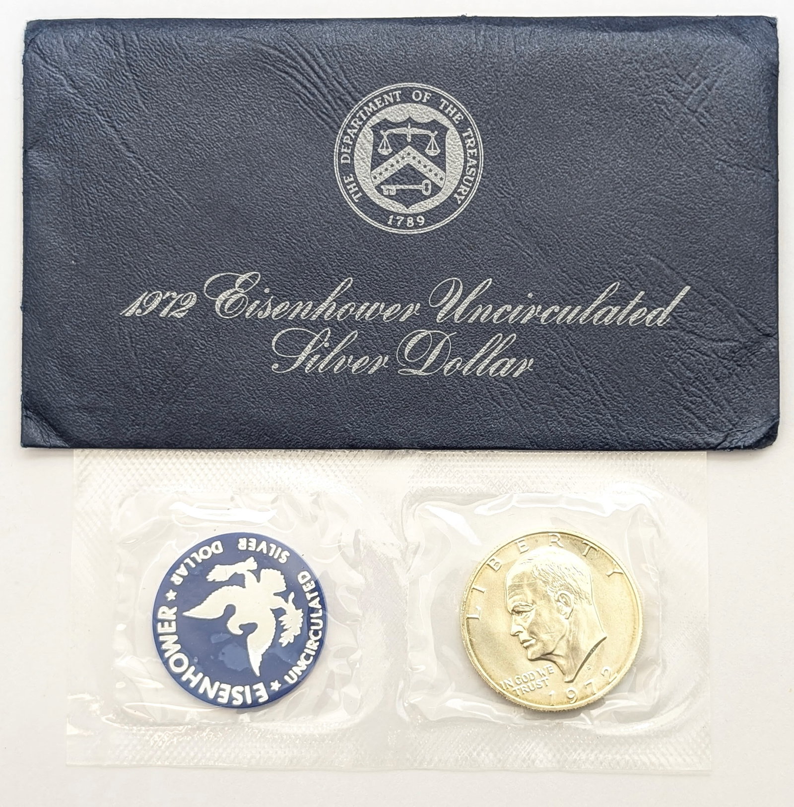 1972-S Eisenhower " Ike" Uncirculated Silver Dollar: Silver