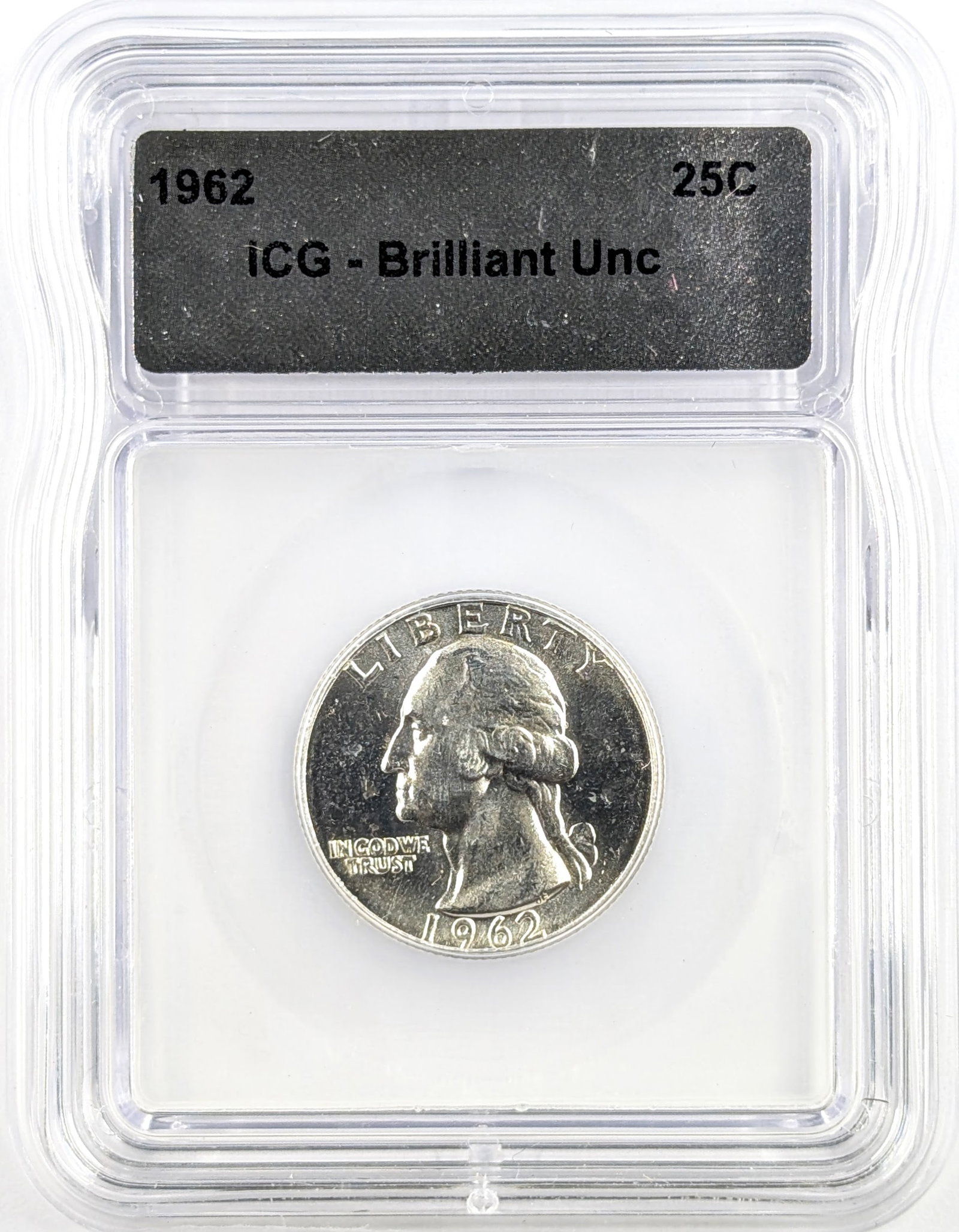 ICG 1962 BU Silver Washington Quarter: Silver