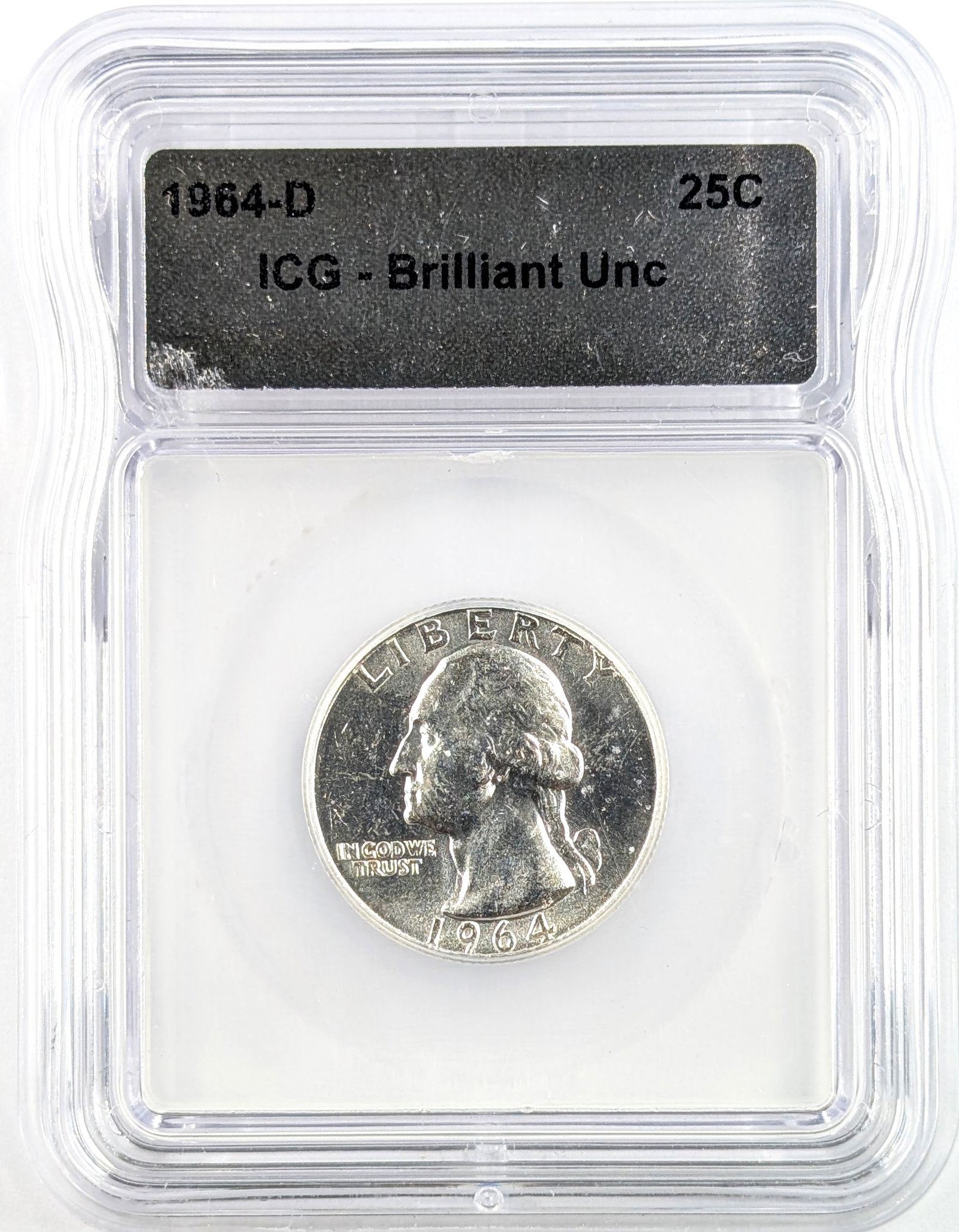 ICG 1964-D BU Silver Washington Quarter: Silver