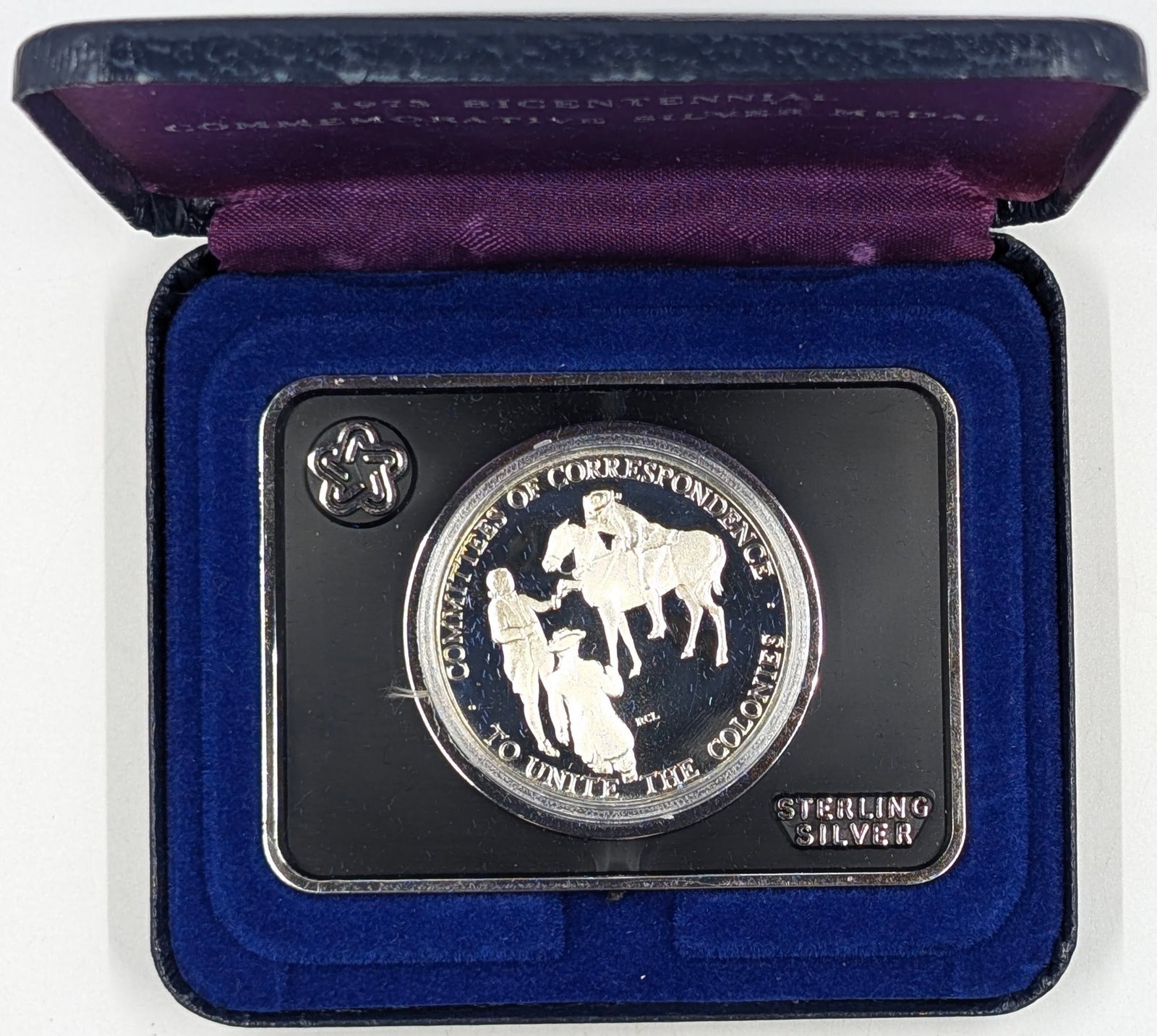 Sterling Silver 1973 American Revolution Bicentennial Medal - 30.8 g (1 of 4)
