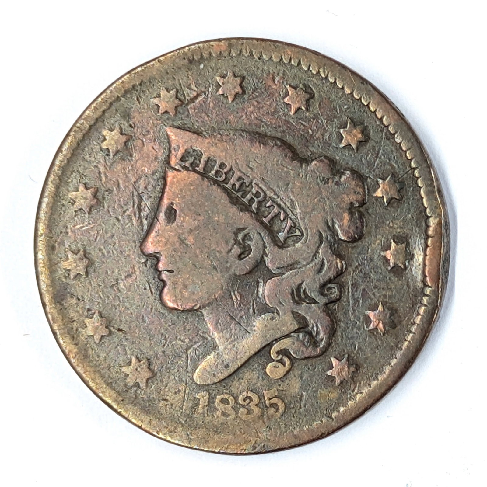 1835 Large Cent - Toned - 3