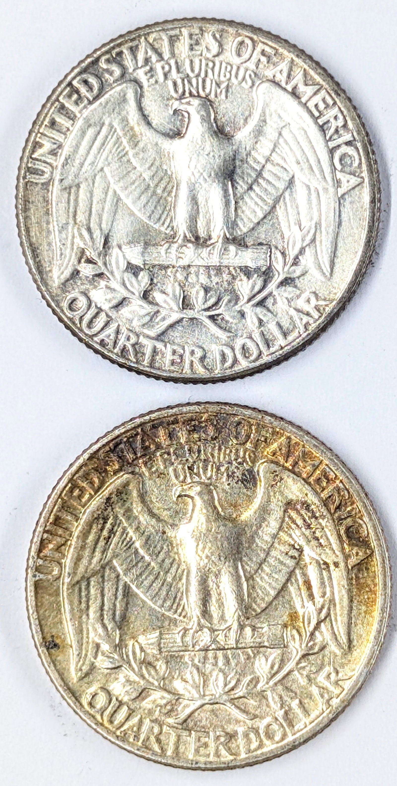 Lot of 2 Silver Washington Quarters - 1963, 1964 - 2