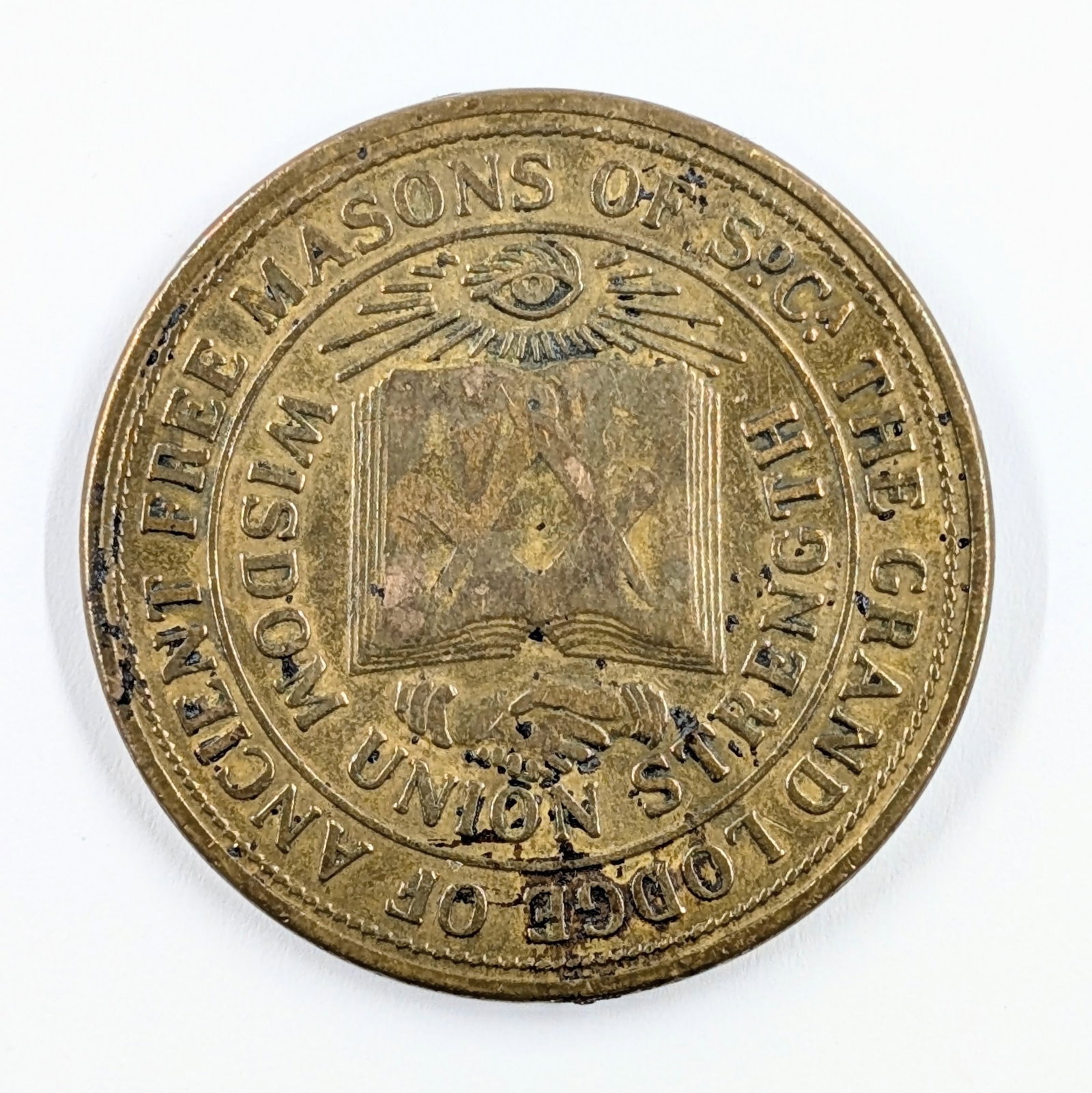 The Grand Lodge of Ancient Freemasons of South Carolina Token: Token