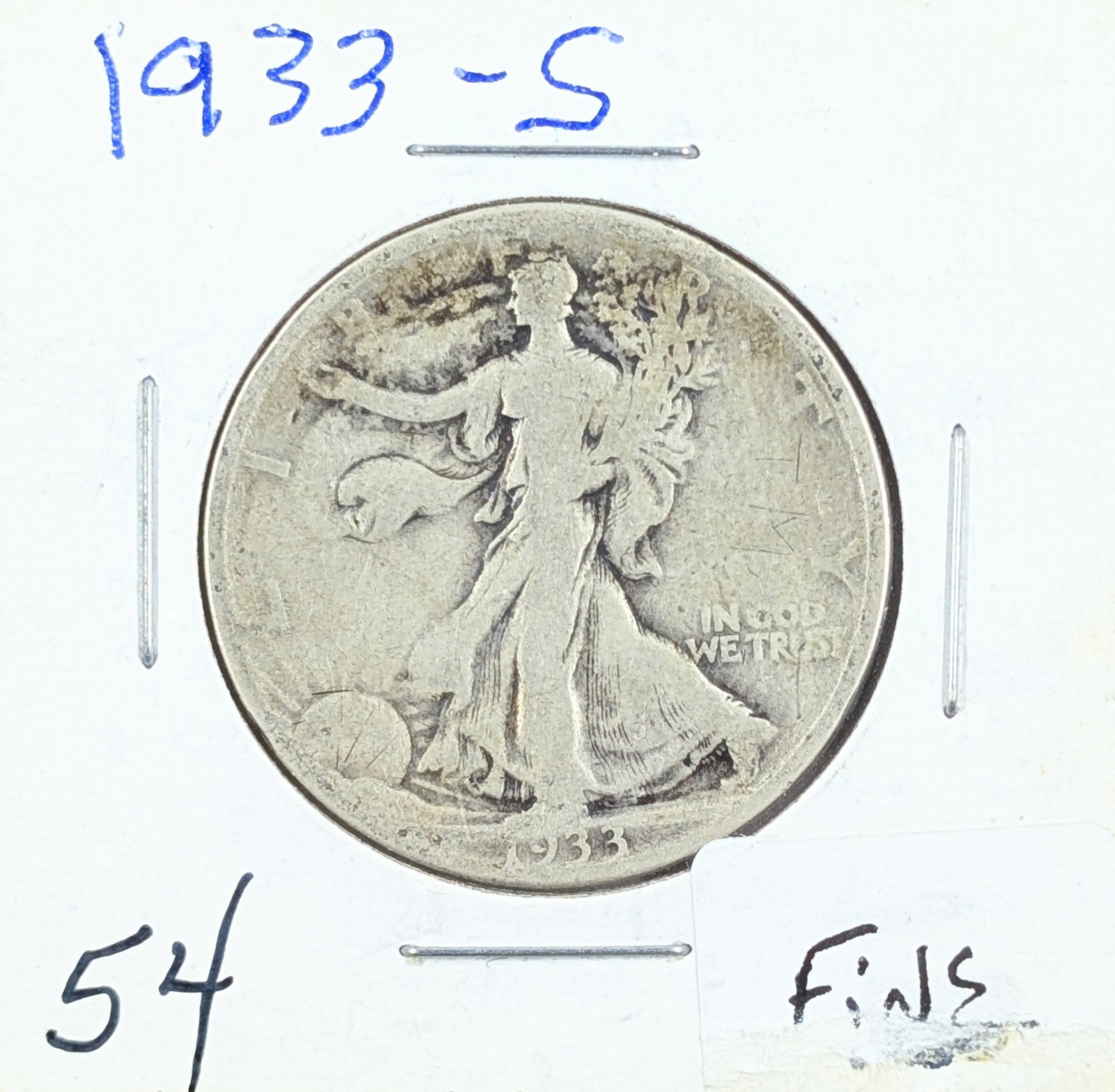 1933-S Silver Walking Liberty Half Dollar: Silver