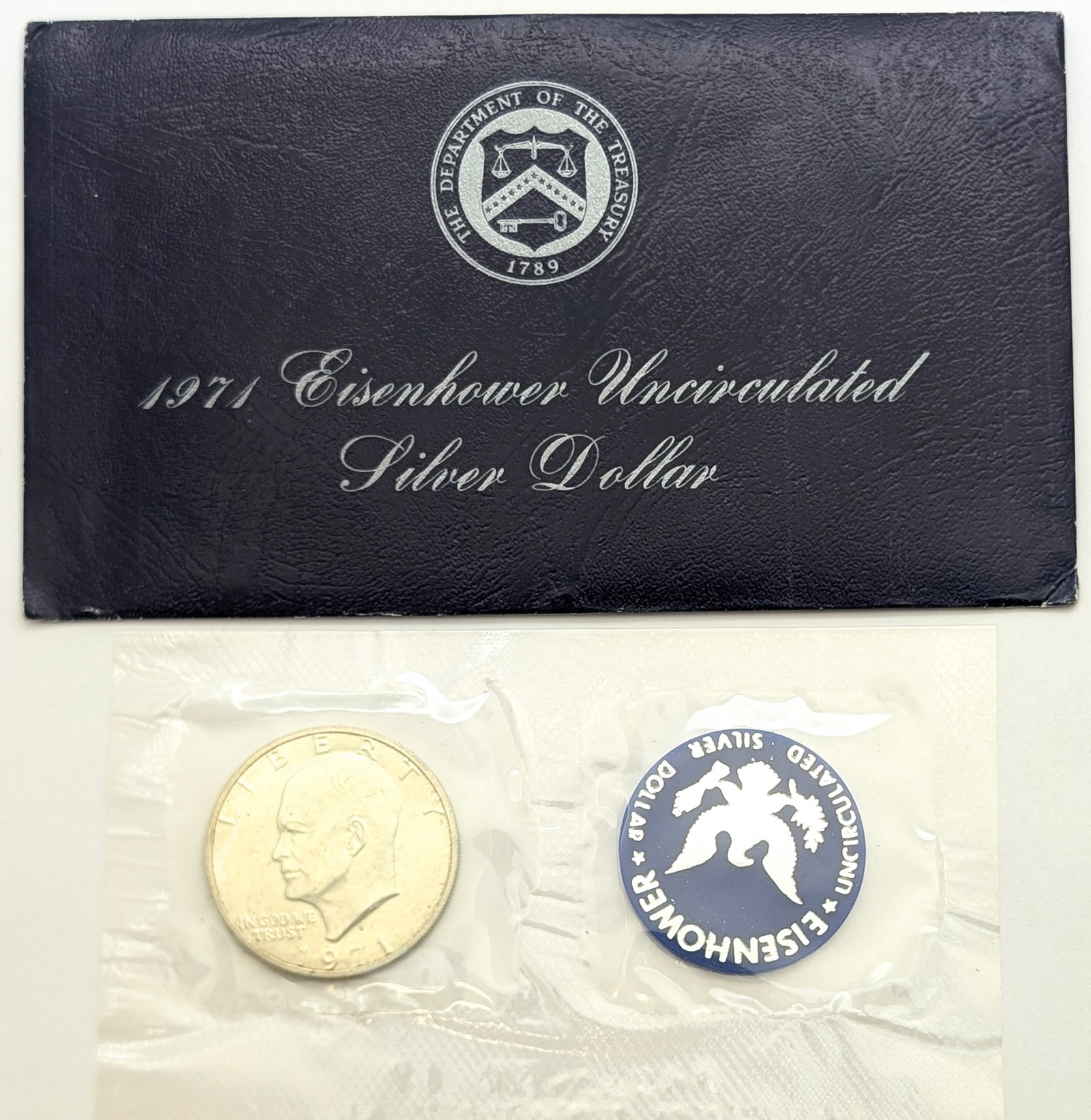 1971-S Eisenhower " Ike" Uncirculated Silver Dollar: Silver