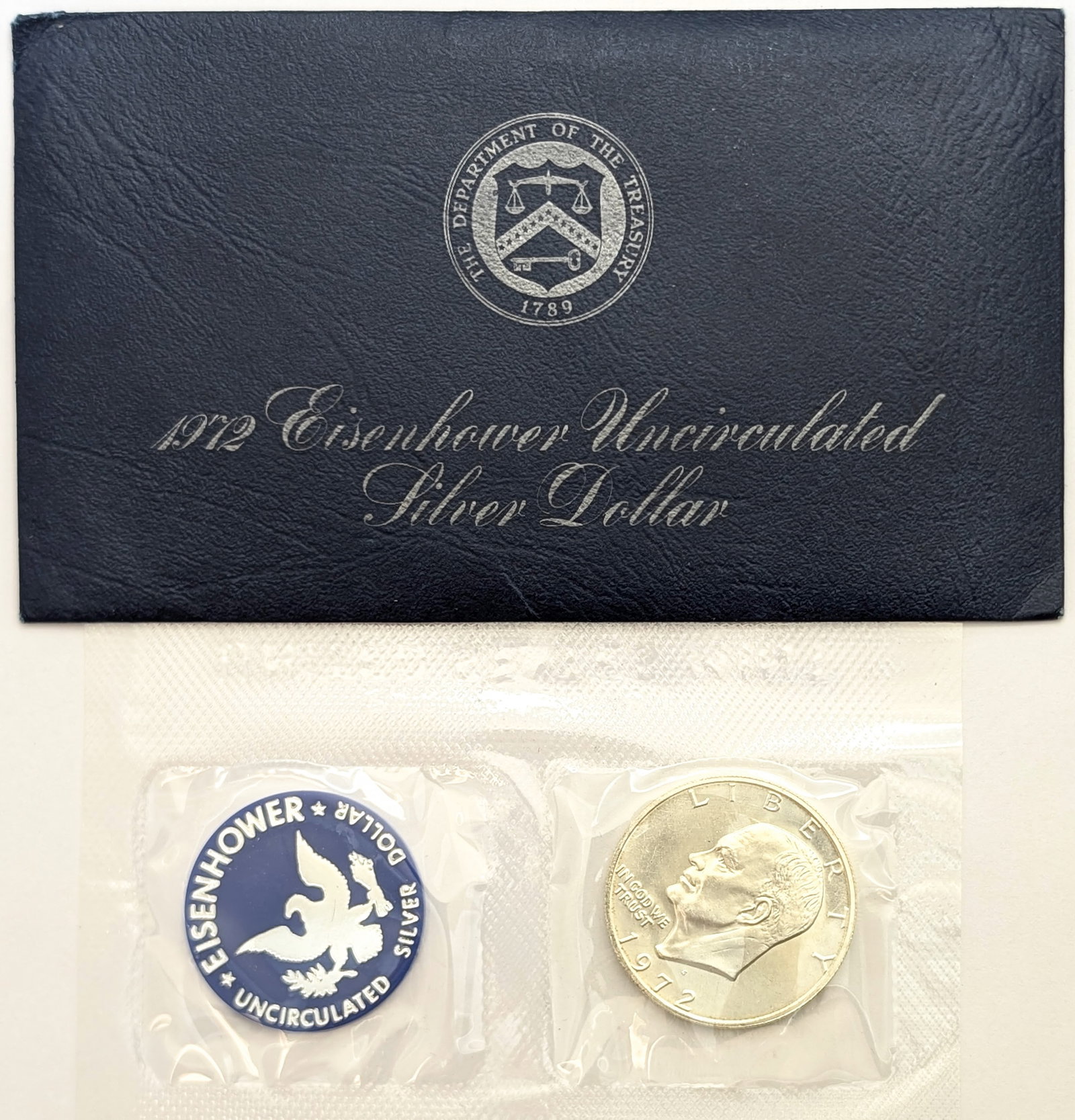 1972-S Eisenhower " Ike" Uncirculated Silver Dollar: Silver
