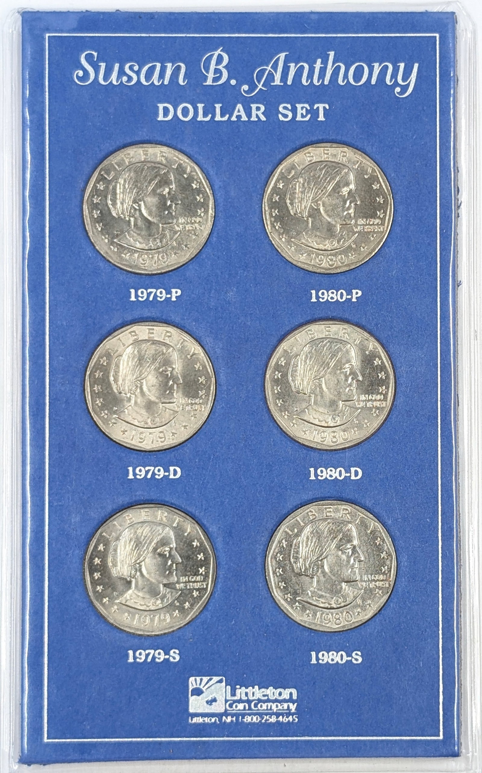 Littleton 1979-1980 P/D/S Susan B. Anthony Dollar Set: Coin