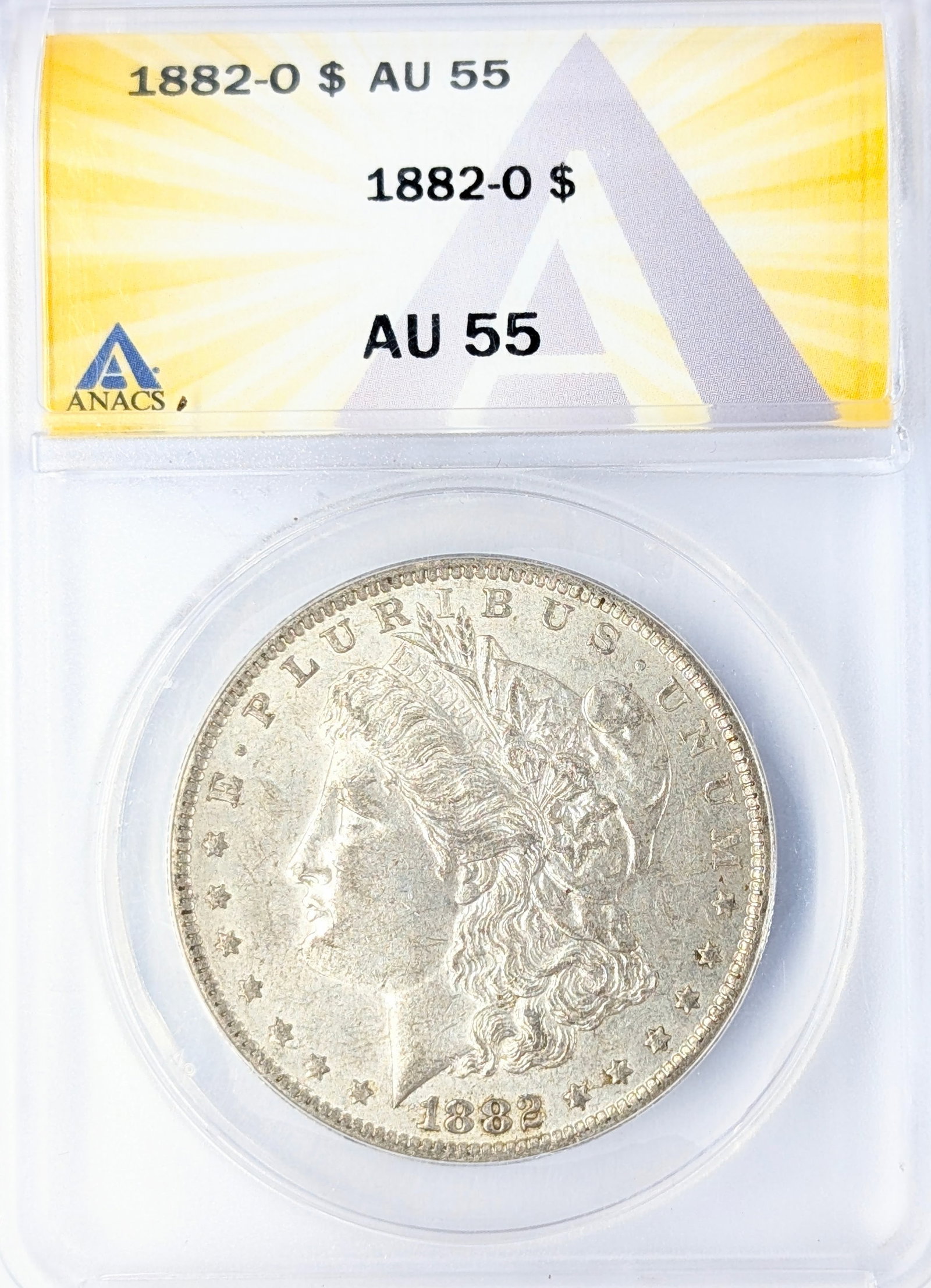 ANACS 1882-O AU55 Morgan Silver Dollar: Silver