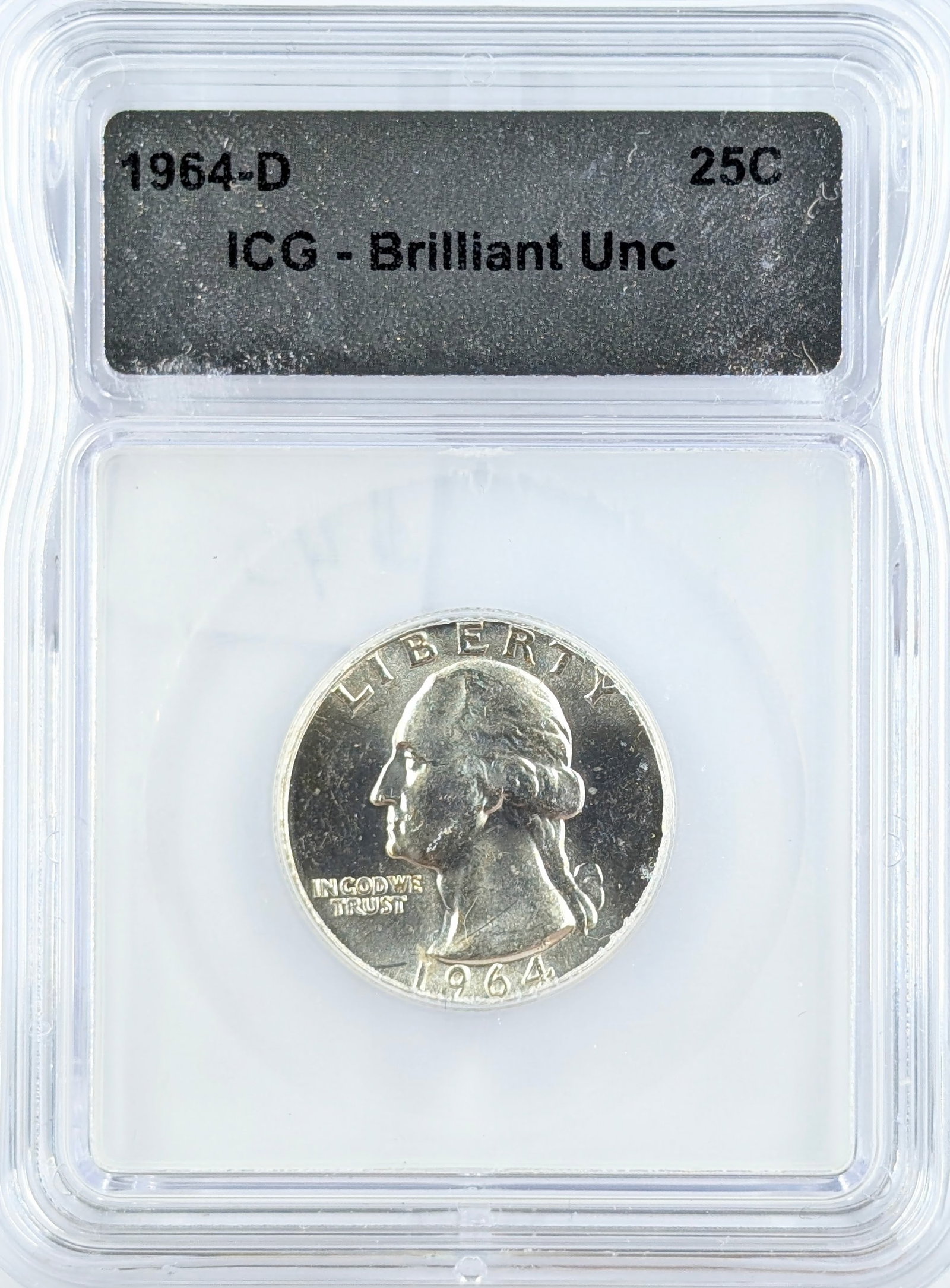 ICG 1964-D BU Silver Washington Quarter: Silver