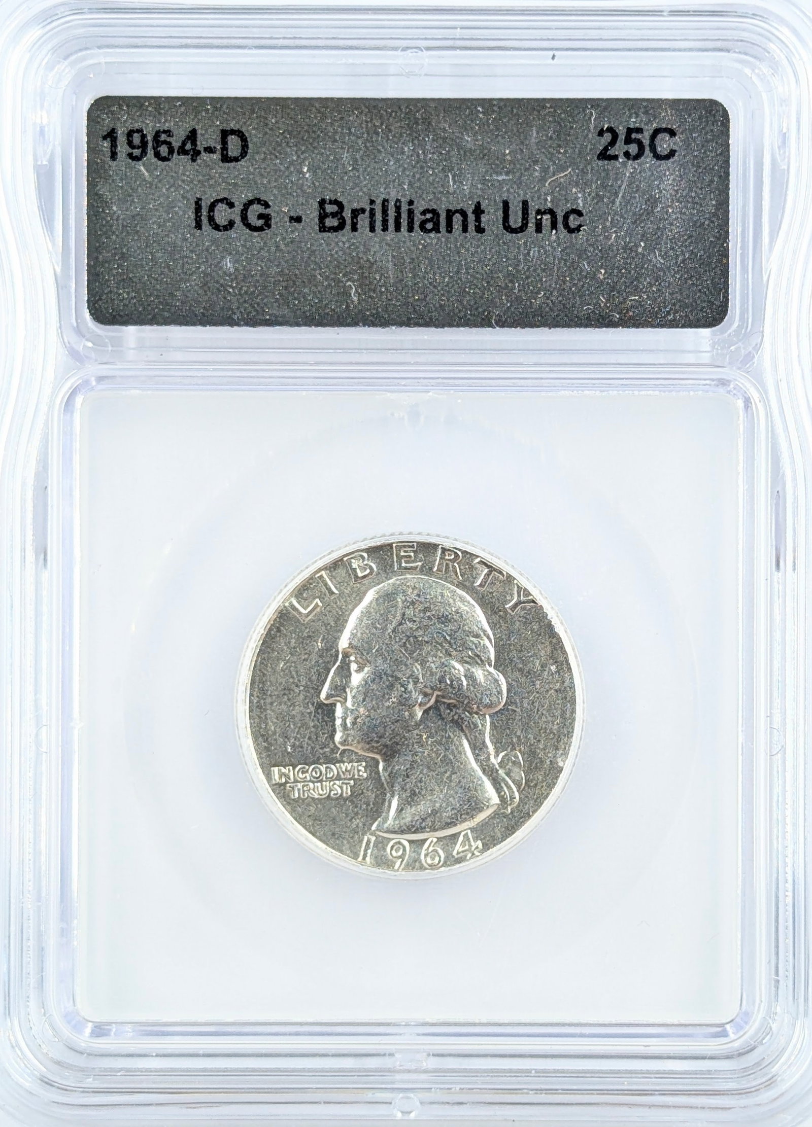 ICG 1964-D BU Silver Washington Quarter: Silver