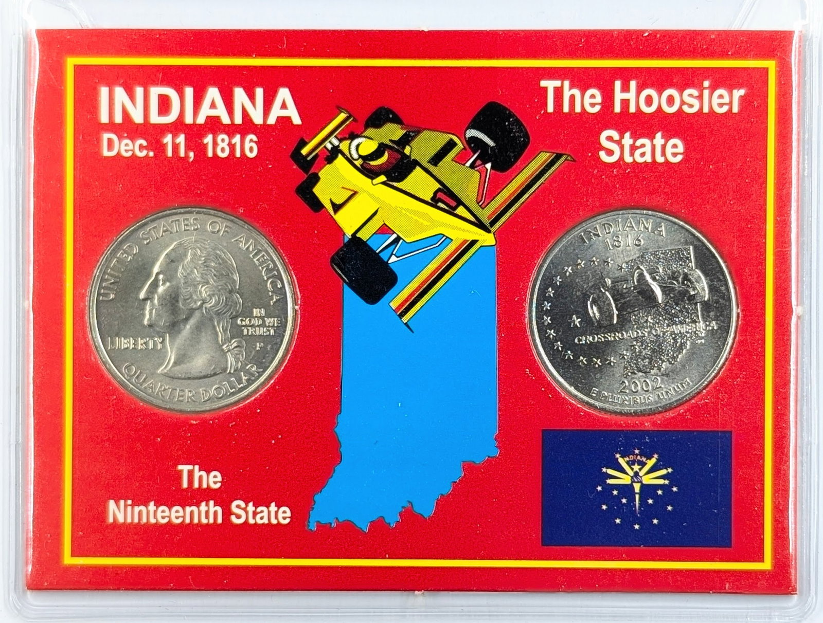 2002 P/D Indiana State Quarter Set: Coin