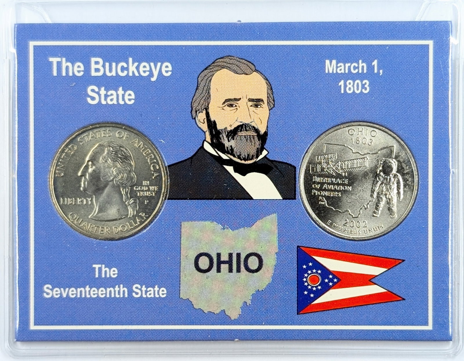 2002 P/D Ohio State Quarter Set: Coin